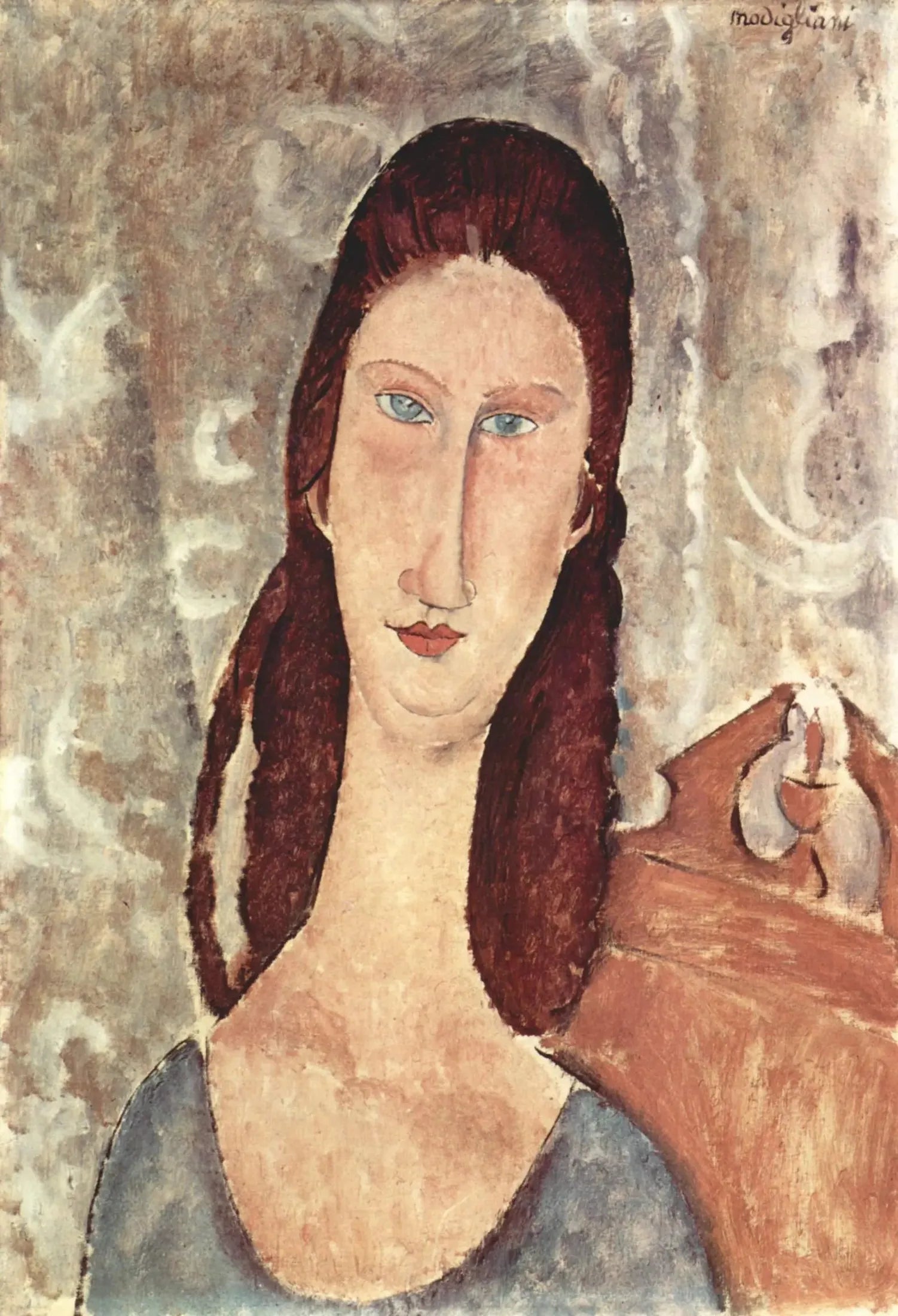 Portrait de Jeanne Hébuterne - Amedeo Modigliani image 1 copie de tableau peinte à la main
