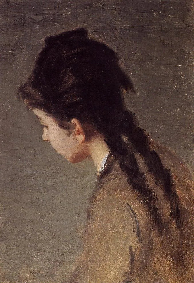 Portrait de Jeanne de profil - Eva Gonzalès image 1 copie de tableau peinte à la main