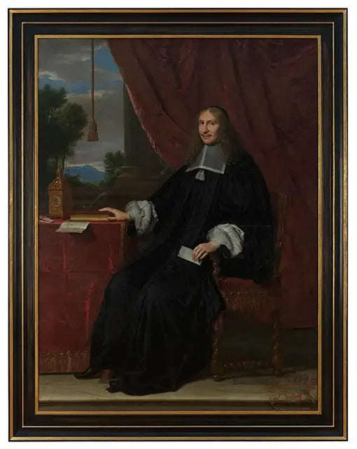 Portrait de Jérôme II Le Maistre, assis à son bureau - Philippe de Champaigne image 1 tableau peint à l’huile sur toile