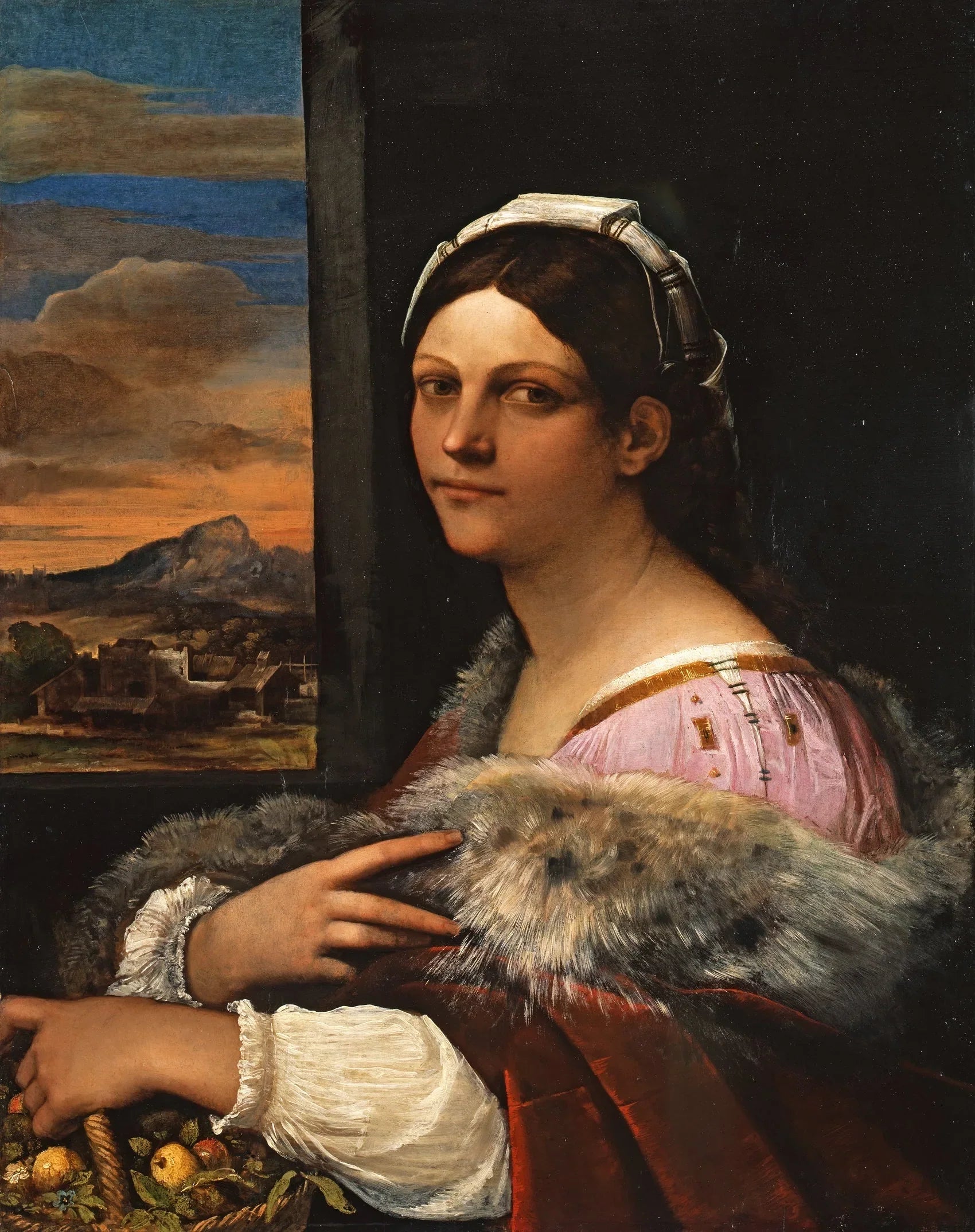 Portrait de jeune dame - Sebastiano del Piombo image 1 reproduction de peinture à l’huile