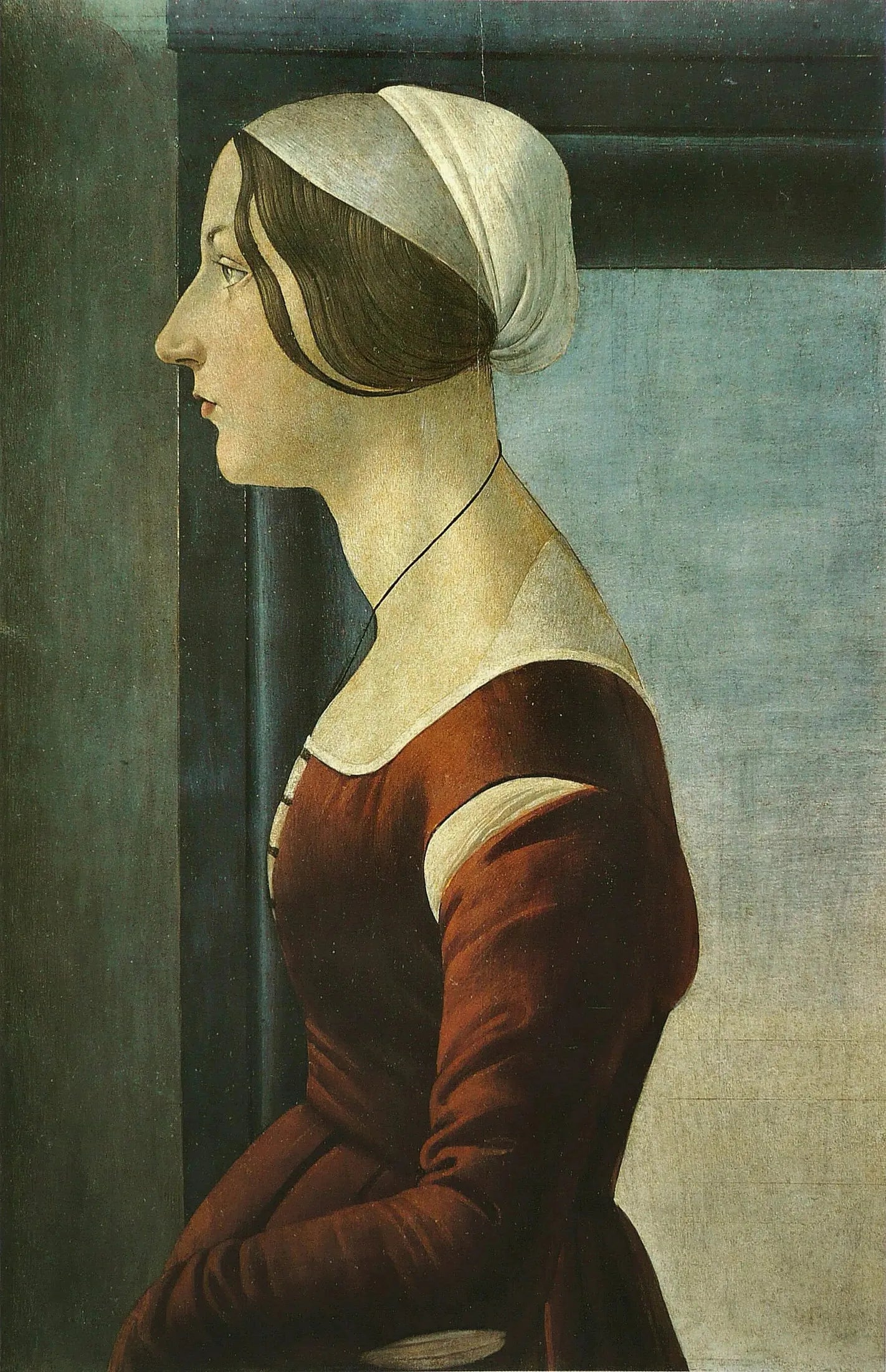 Portrait de jeune femme - Sandro Botticelli image 1 copie de tableau peinte à la main