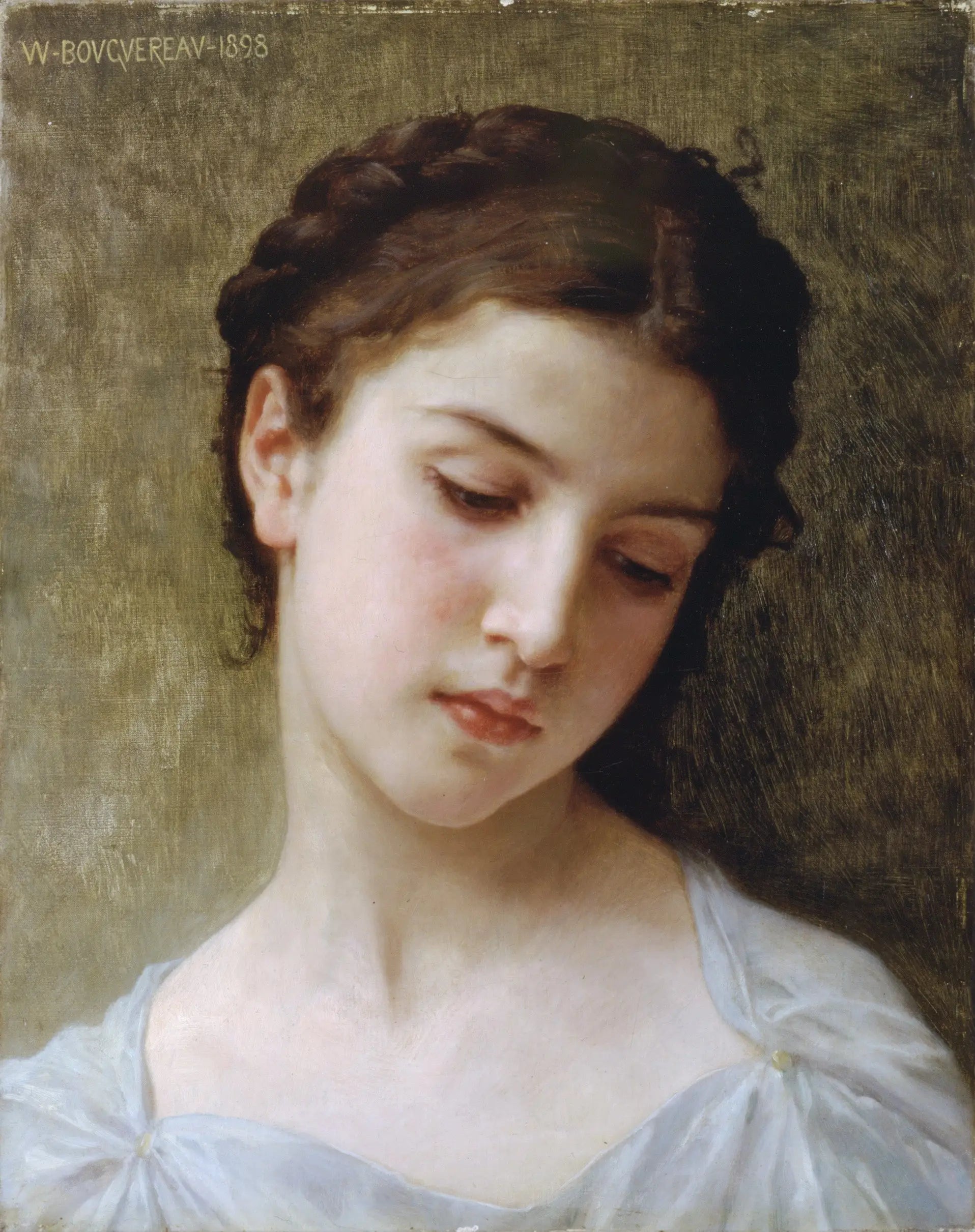 Portrait de jeune fille - Bouguereau image 1 reproduction réalisée par Alpha Reproduction