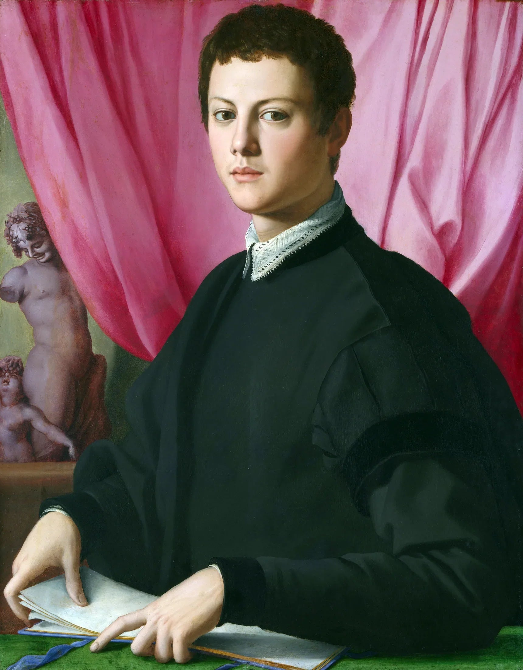 Portrait de jeune homme - Bronzino image 1 copie de tableau peinte à la main