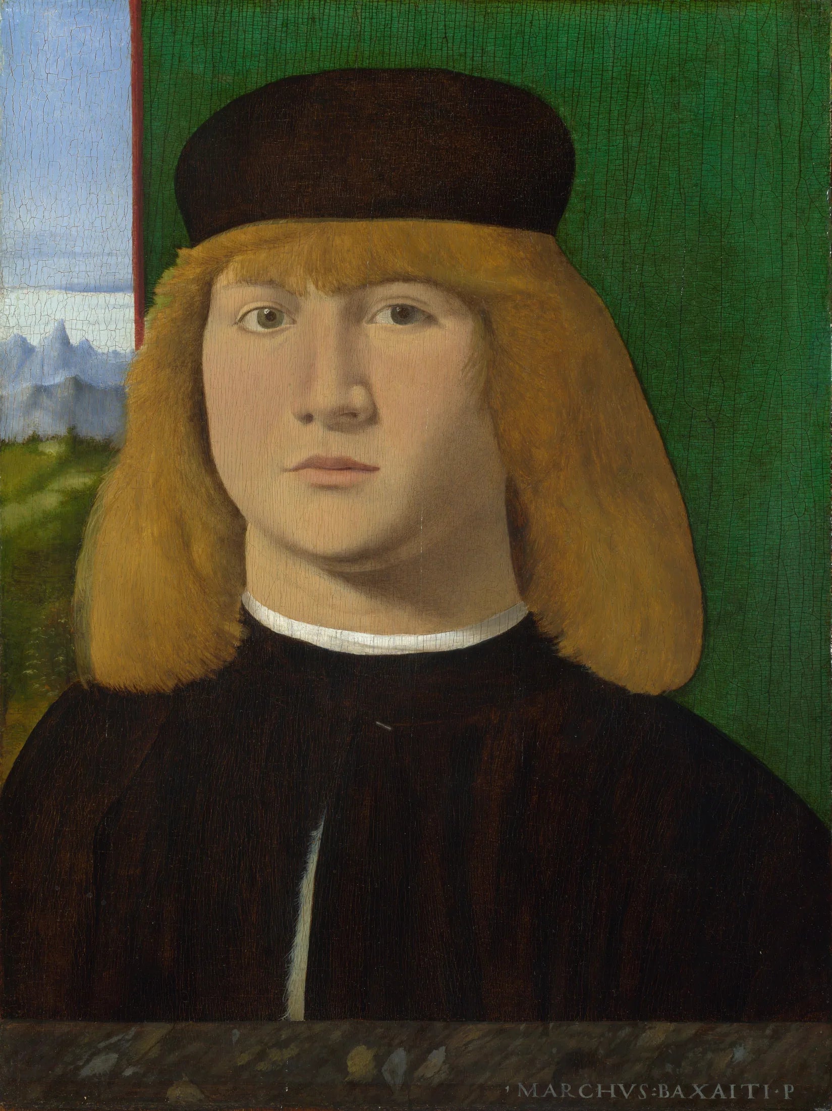 Portrait de jeune homme - Marco Basaiti image 1 reproduction artisanale de tableau
