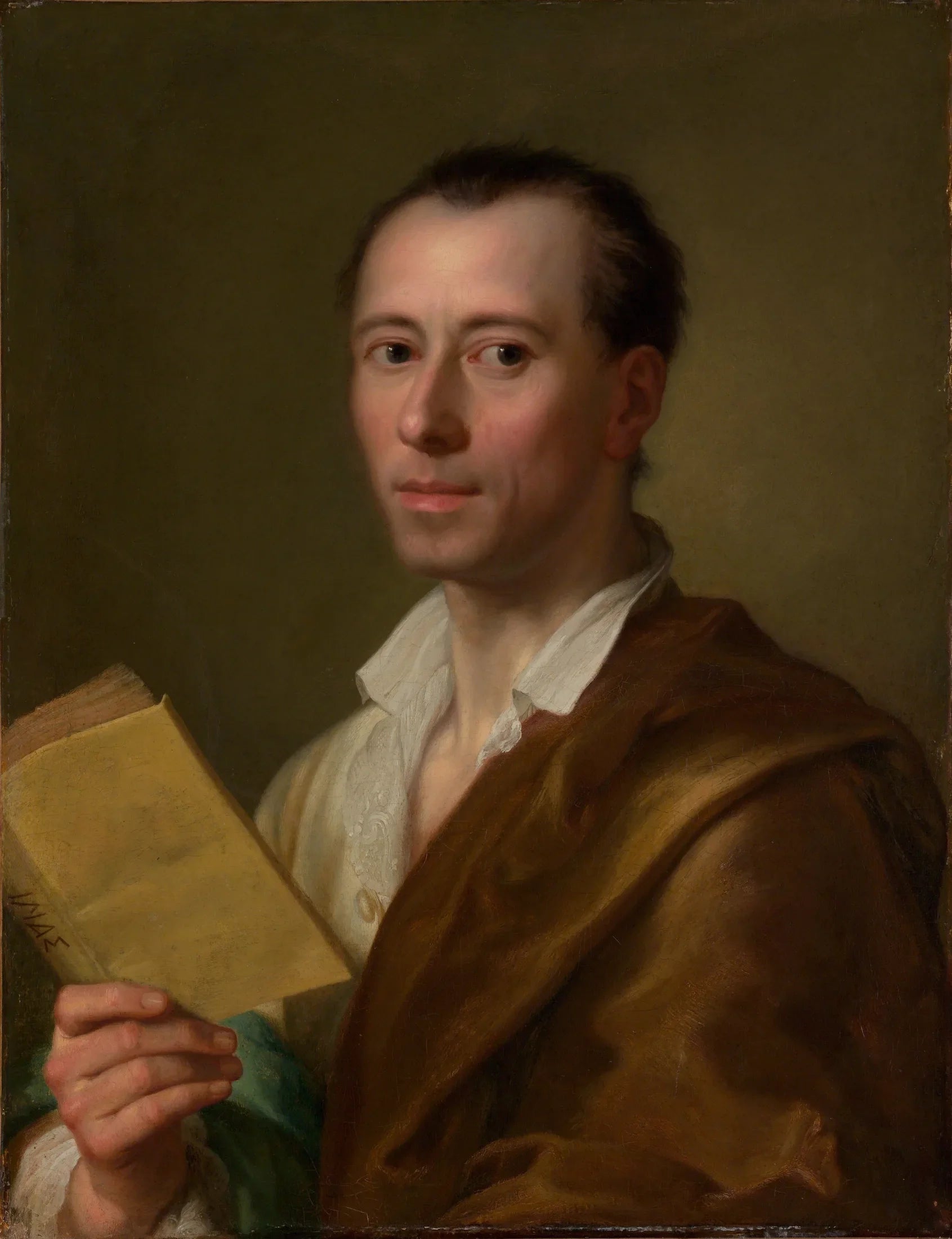 Portrait de Johann Joachim Winckelmann (1717-1768) - Anton Raphael Mengs image 1 copie de tableau peinte à la main