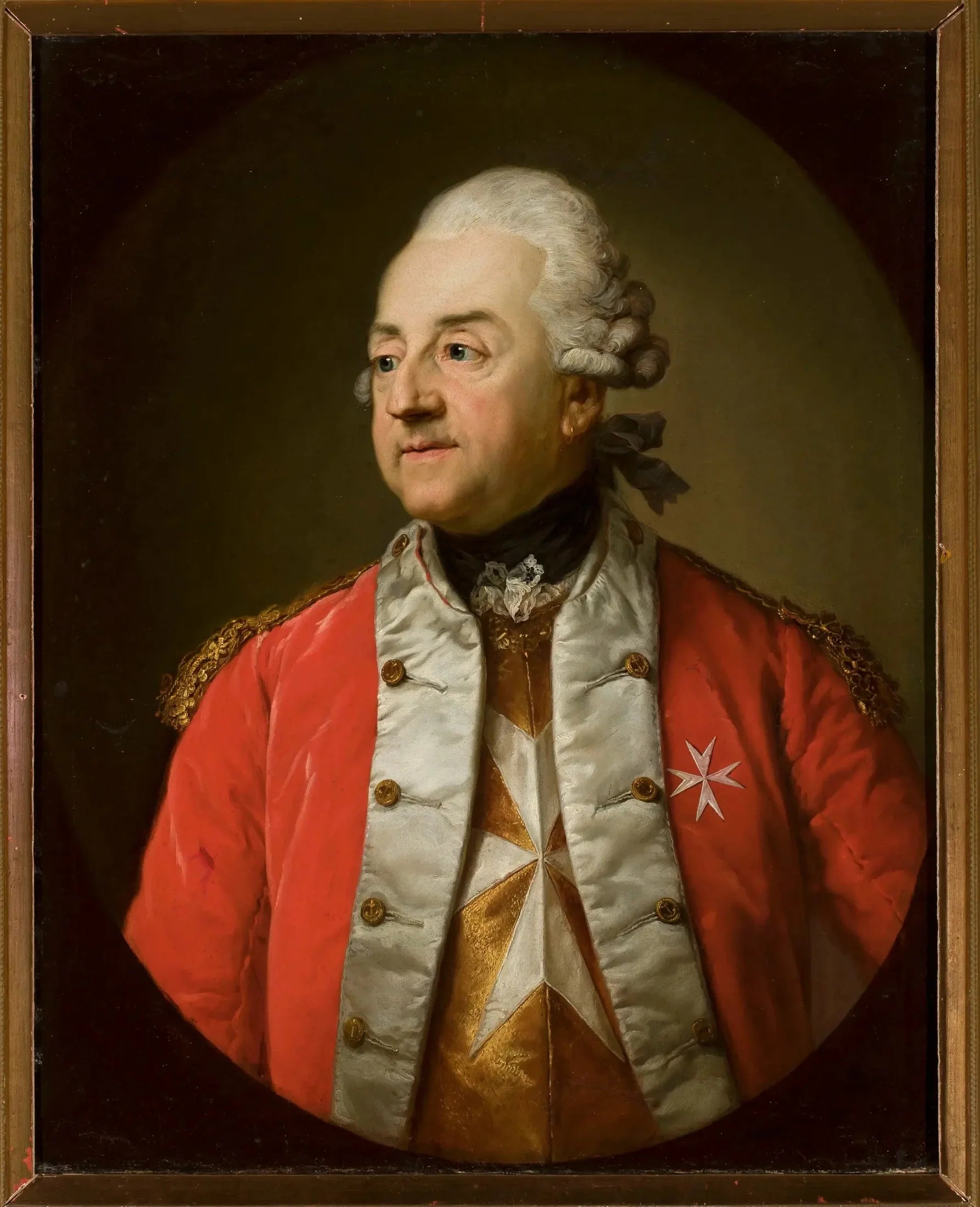 Portrait de Johann Nepomuk von Schaffgotsch en uniforme militaire. - Anton Graff image 1 reproduction artisanale de tableau