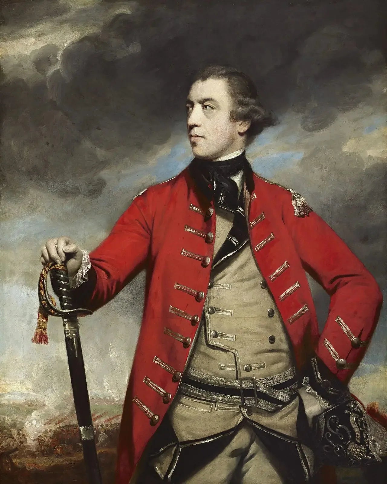 Portrait de John Burgoyne - Joshua Reynolds image 1 tableau peint à l’huile sur toile