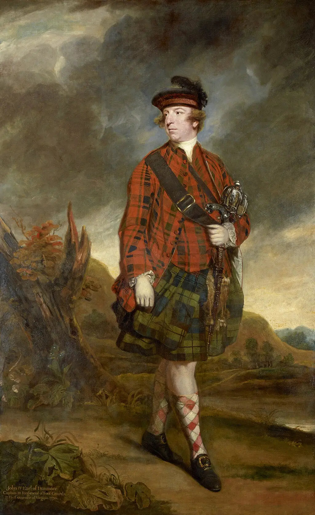 Portrait de John Murray, 4e comte de Dunmore - Joshua Reynolds image 1 reproduction de peinture à l’huile