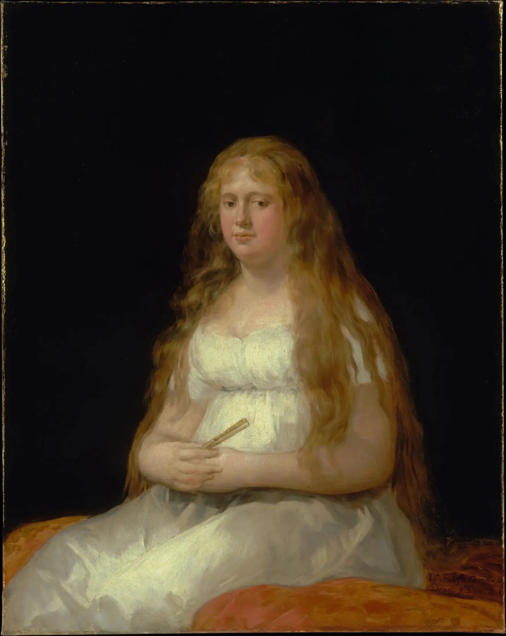 Portrait de Josefa de Castilla Portugal et van Asbrock de Garcini - Francisco de Goya image 1 reproduction artisanale de tableau