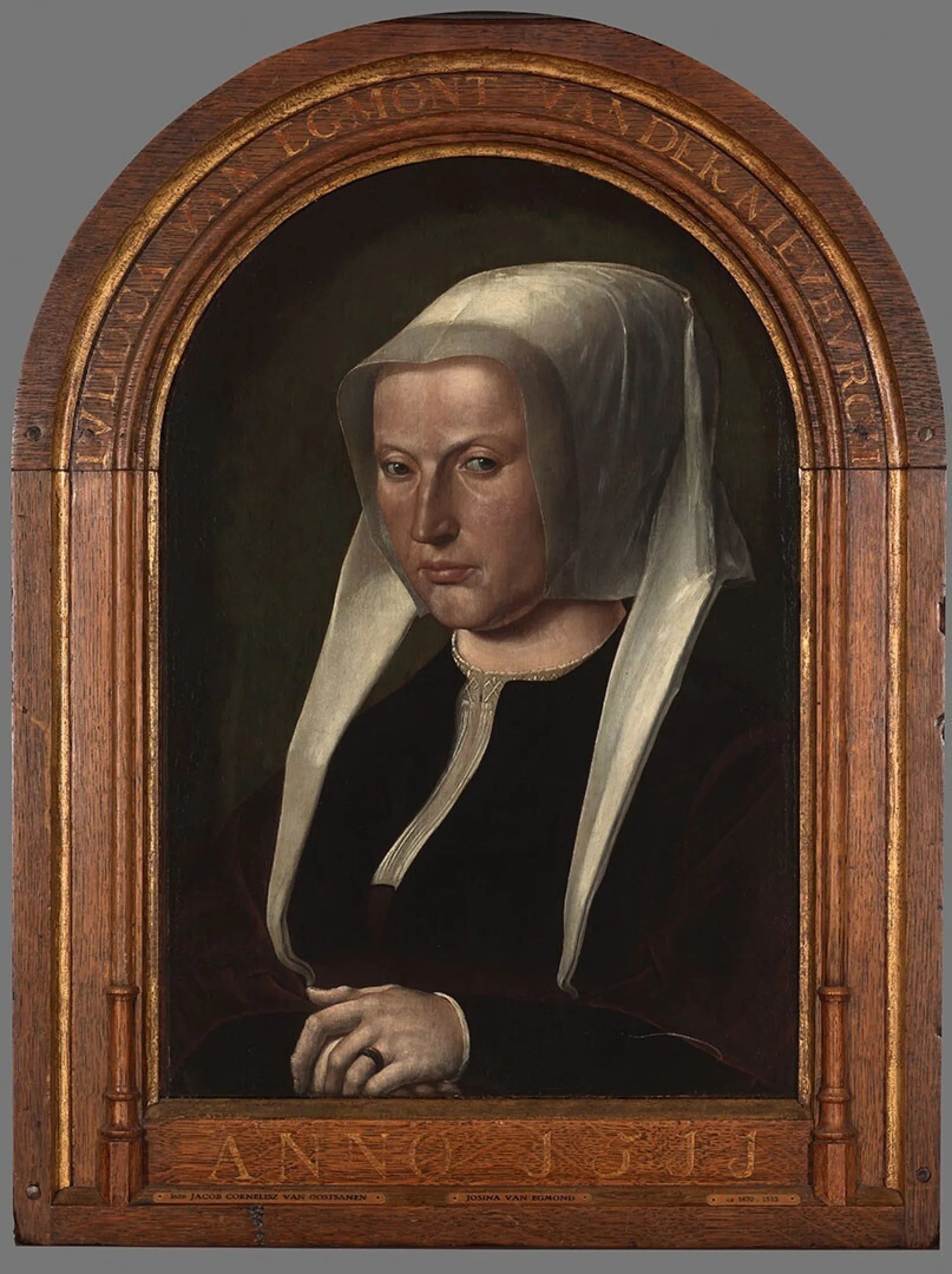 Portrait de Judoca van Egmond van der Nieuburgh - Jacob Cornelisz van Oostsanen image 1 copie de tableau peinte à la main