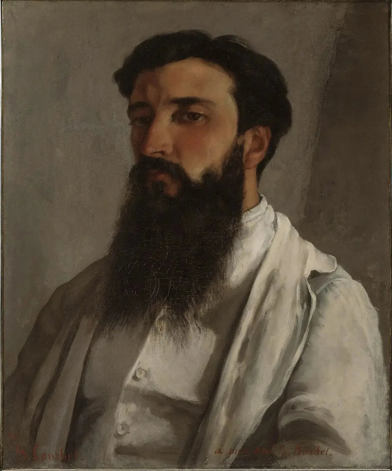 portrait de Jules Bordet - Gustave Courbet image 1 copie de tableau peinte à la main