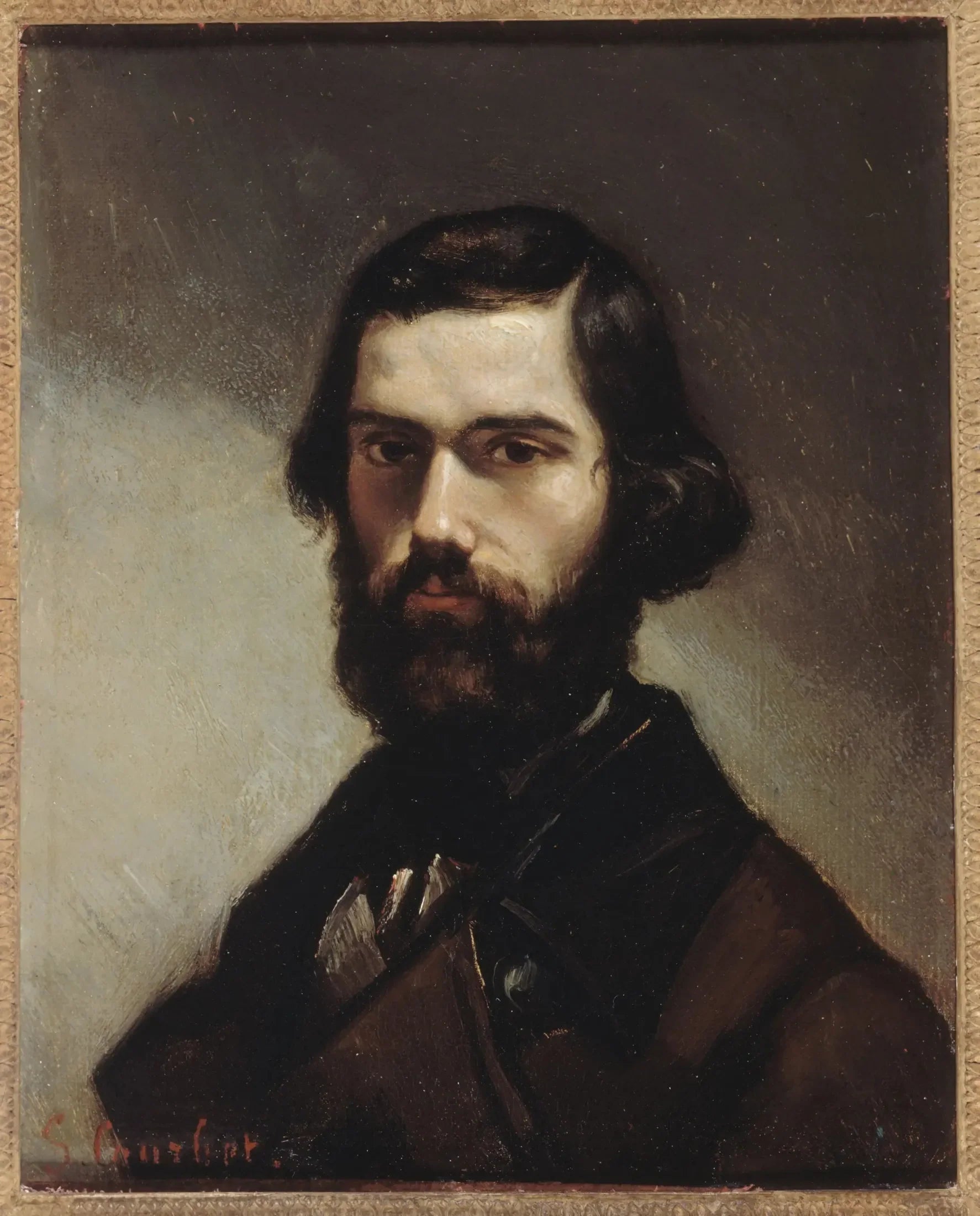 Portrait de Jules Vallès (1832-1885), écrivain - Gustave Courbet image 1 copie peinte à la main à l’huile
