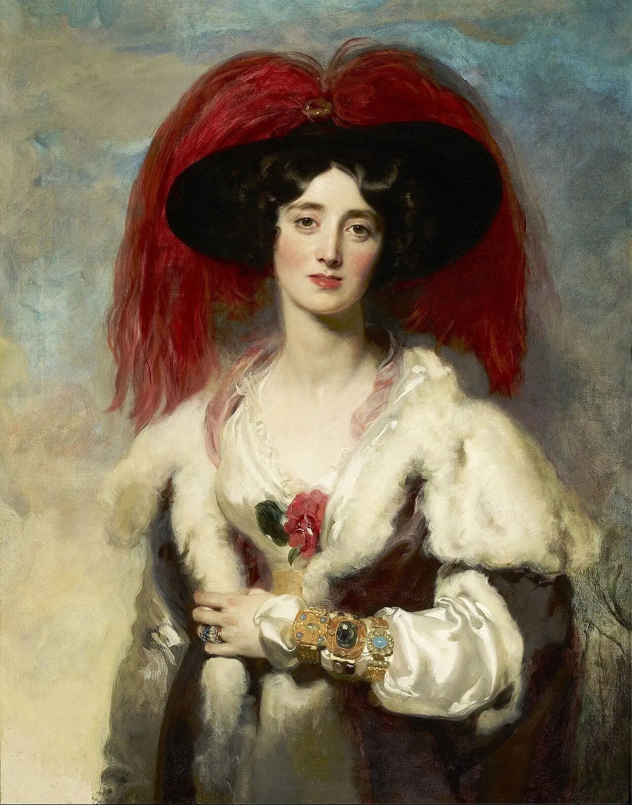Portrait de Julia, Lady Peel - Thomas Lawrence image 1 reproduction artisanale de tableau