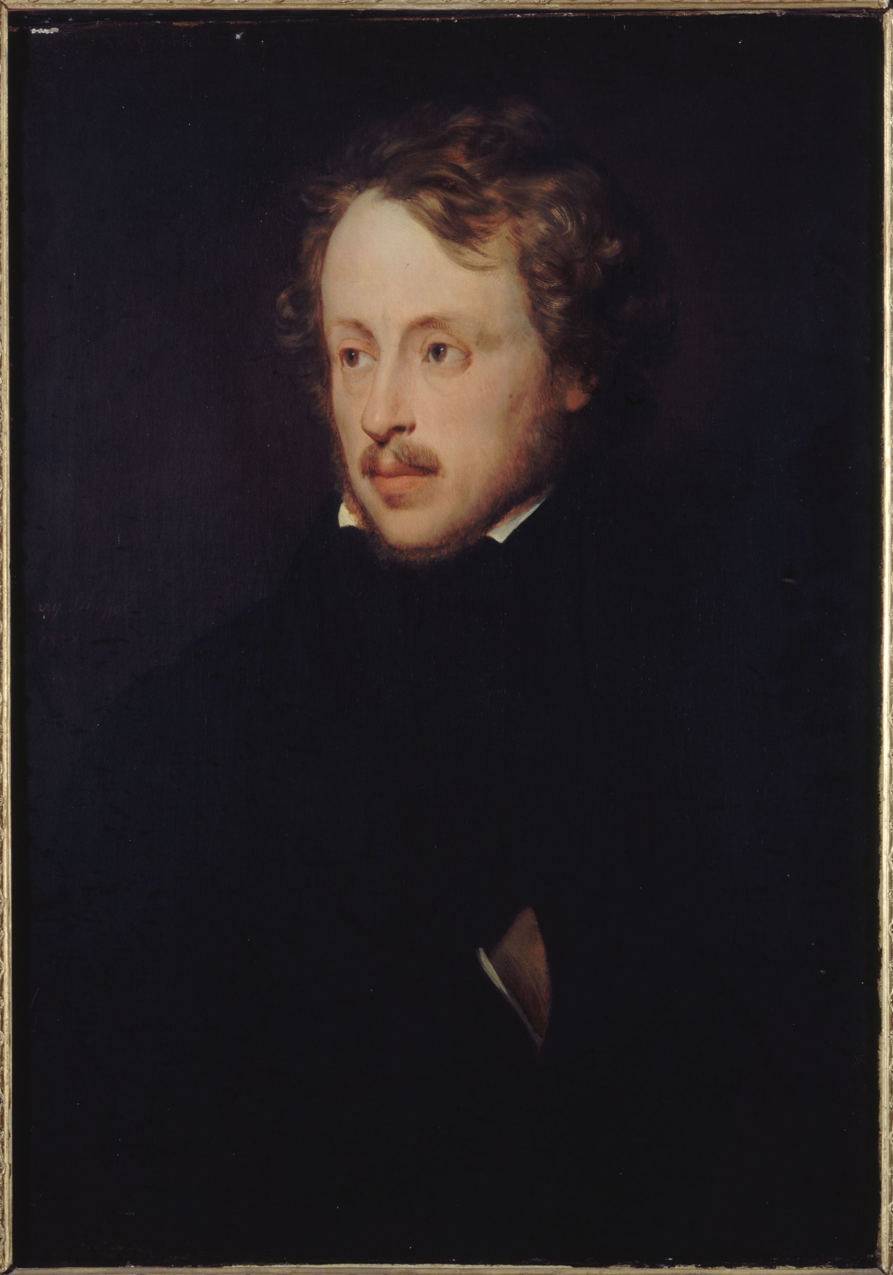 Portrait de Karel Arnoldus Scheffer - Ary Scheffer image 1 reproduction artisanale de tableau