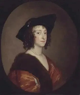 Portrait de Katherine Wotton, Lady Stanhope, comtesse de Chesterfield (1609-1667) - Antoine van Dyck image 1 tableau peint à l’huile sur toile