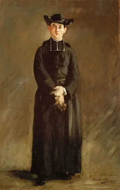 Portrait de l'abbé Hurel - Édouard Manet image 1 reproduction artisanale de tableau