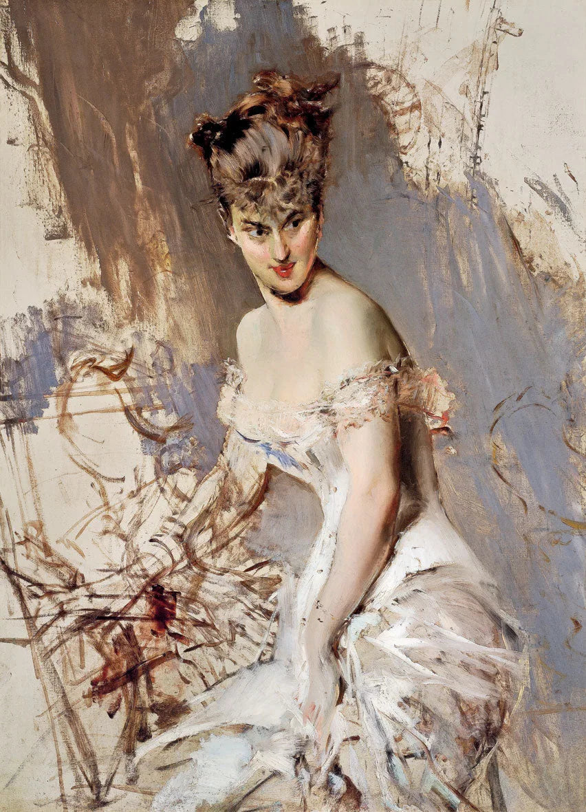Portrait de l'actrice Alice Regnault - Giovanni Boldini image 1 tableau peint à l’huile sur toile