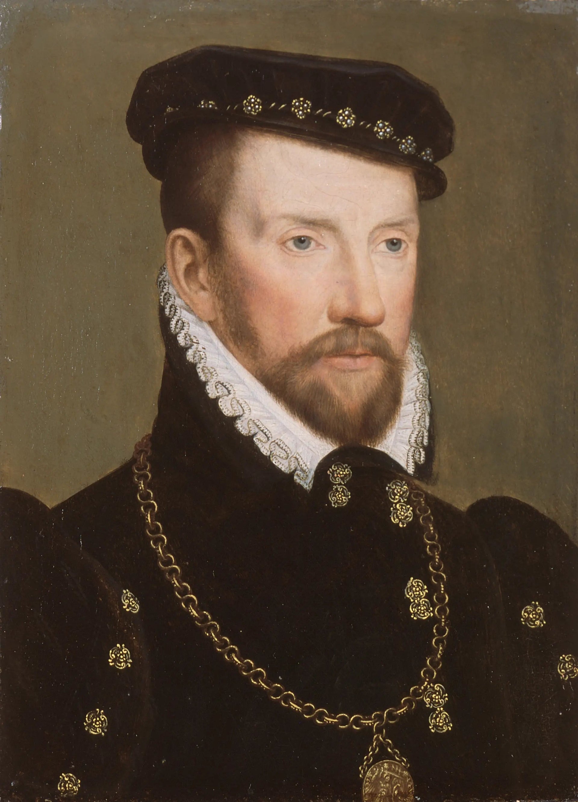 Portrait de l'Amiral Gaspard II de Coligny - François Clouet image 1 reproduction artisanale de tableau