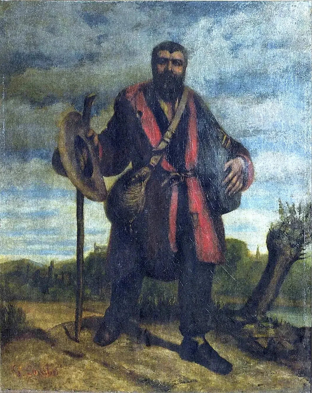 Portrait de l'apôtre Jean Journet partant à la conquête de l'harmonie universelle - Gustave Courbet image 1 tableau peint à l’huile sur toile