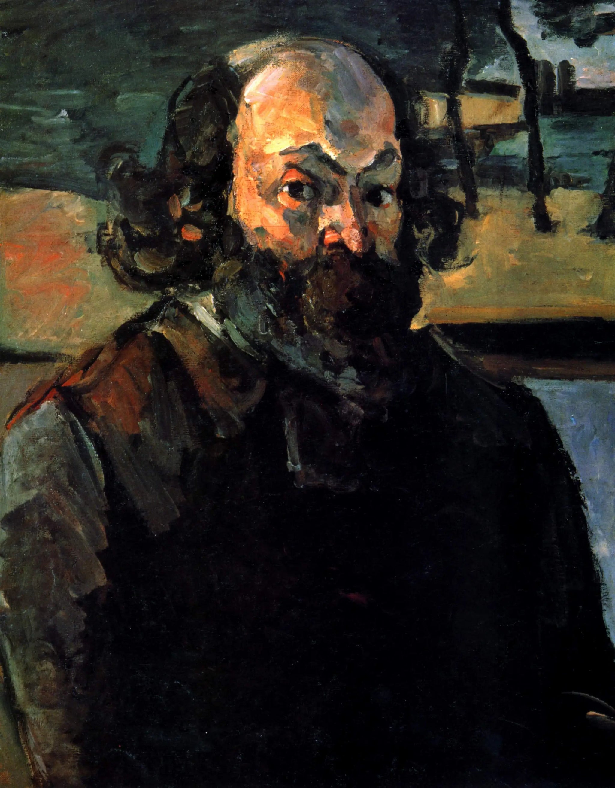 Portrait de l'artist - Paul Cézanne image 1 reproduction de peinture à l’huile