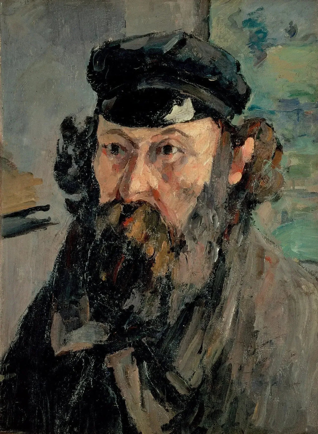 Portrait de l'artiste à la casquette - Paul Cézanne image 1 reproduction réalisée par Alpha Reproduction