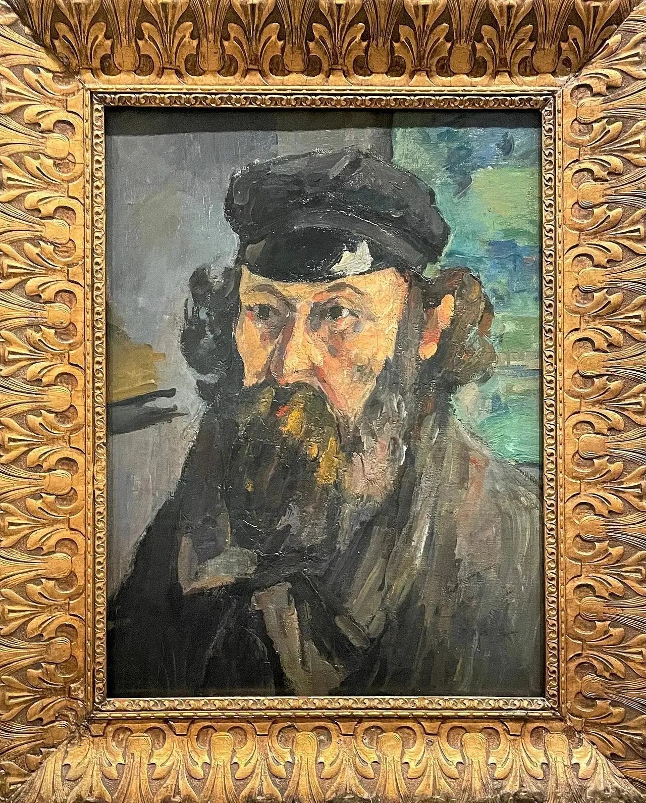 Portrait de l'artiste à la casquette - Paul Cézanne image 2 reproduction de peinture à l’huile