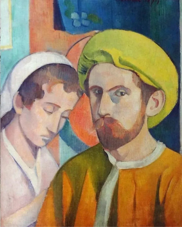 Portrait de l'artiste au turban jaune - Émile Bernard image 1 reproduction de peinture à l’huile