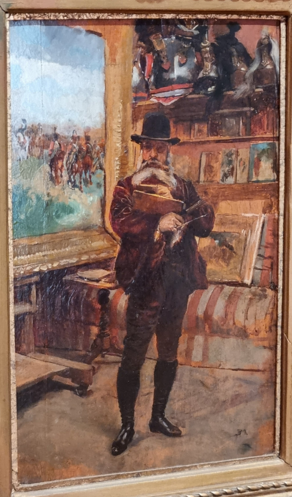 Portrait de l'artiste dans son atelier - Ernest Meissonier image 1 tableau peint à l’huile sur toile