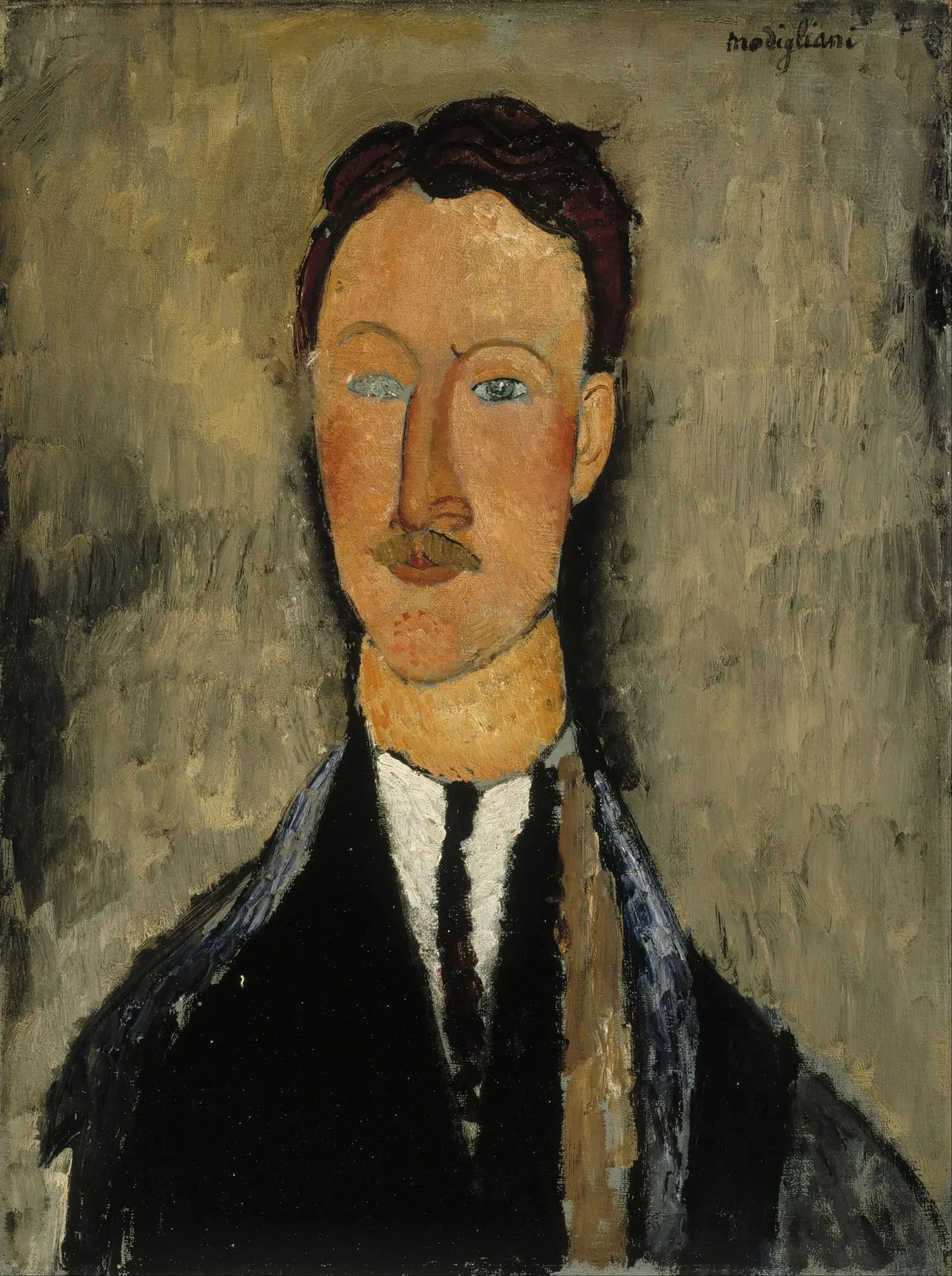 Portrait de l'artiste Léopold Survage - Amedeo Modigliani image 1 tableau peint à l’huile sur toile