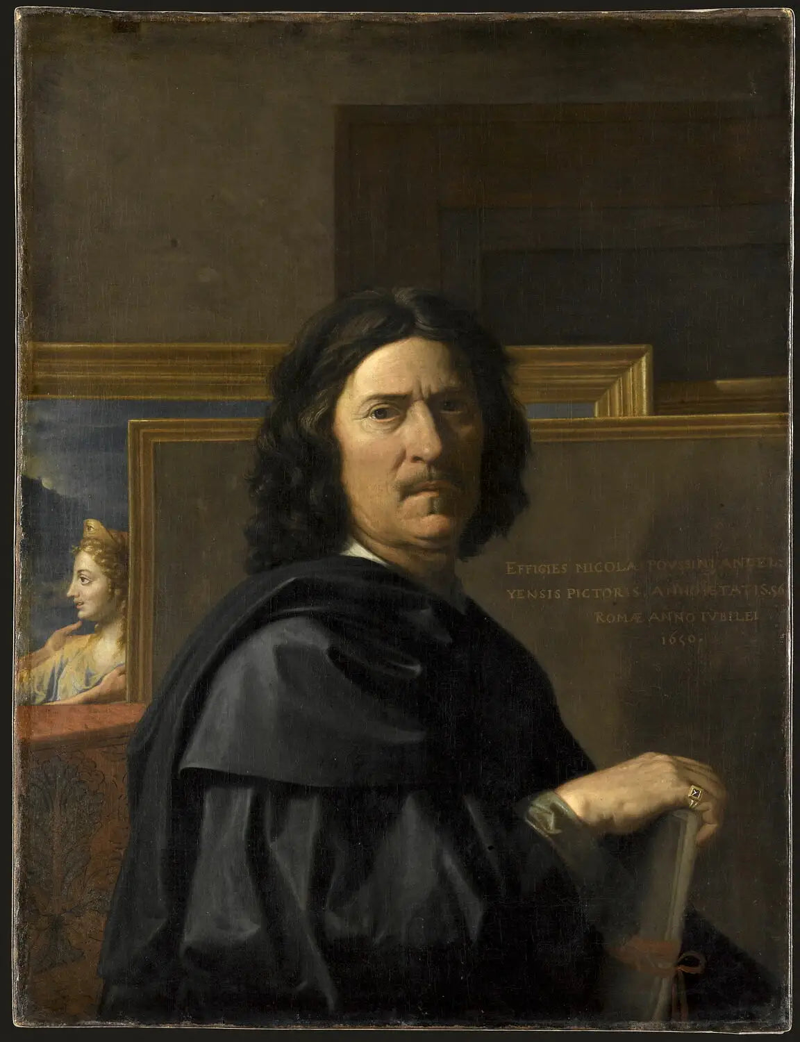 Portrait de l'artiste - Nicolas Poussin image 1 copie de tableau peinte à la main