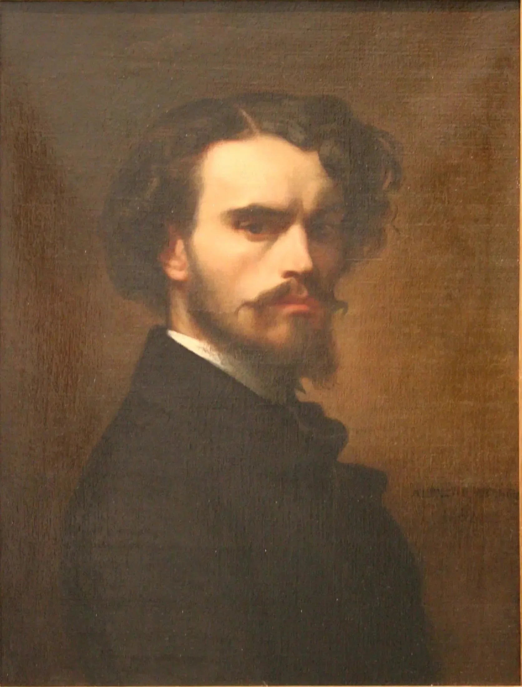 Portrait de l'artiste par lui-même à 29 ans - Alexandre Cabanel image 1 tableau peint à l’huile sur toile