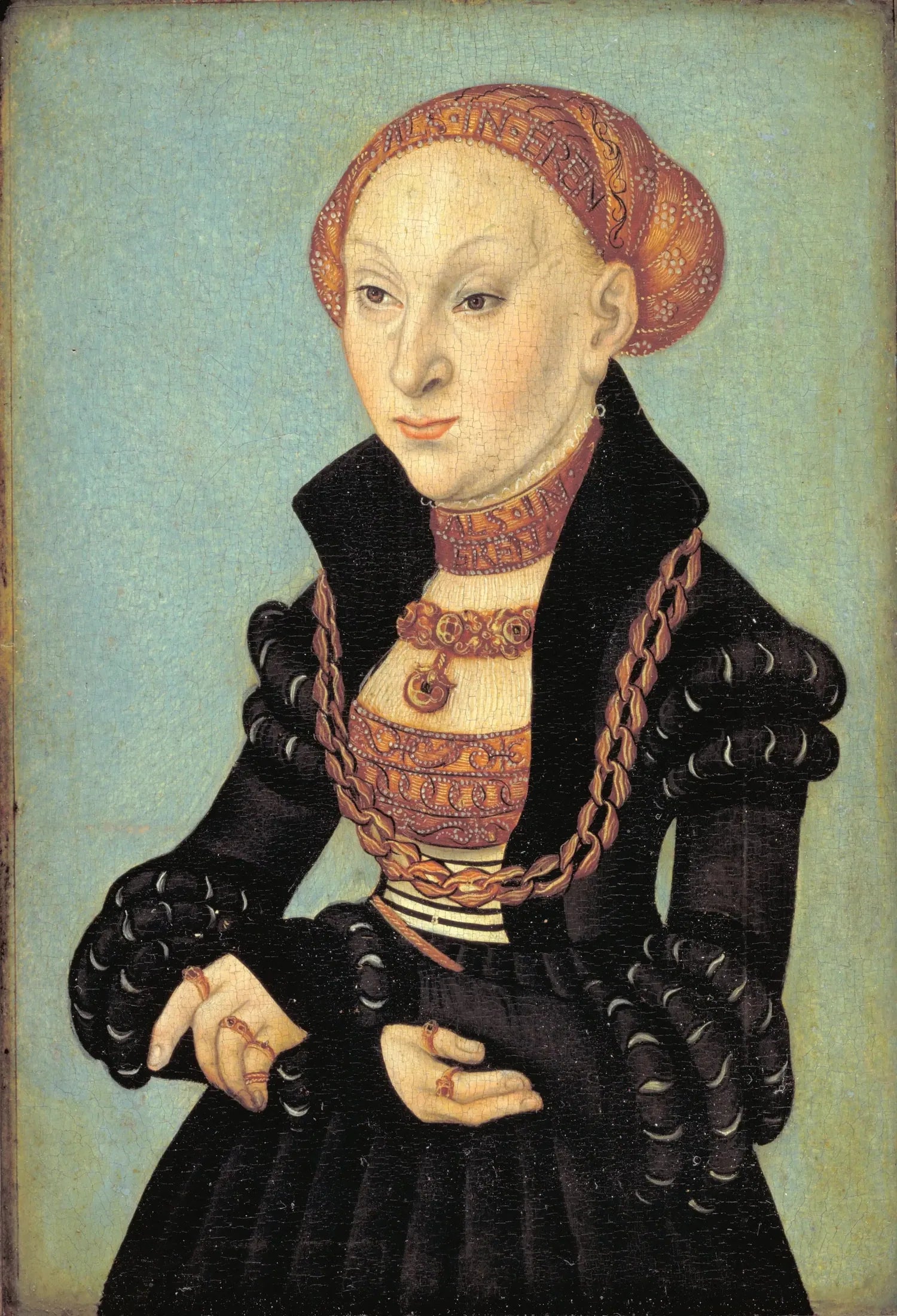 Portrait de l'électrice Sibylle de Saxe (1510-1569) - Lucas Cranach the Elder image 1 reproduction de peinture à l’huile
