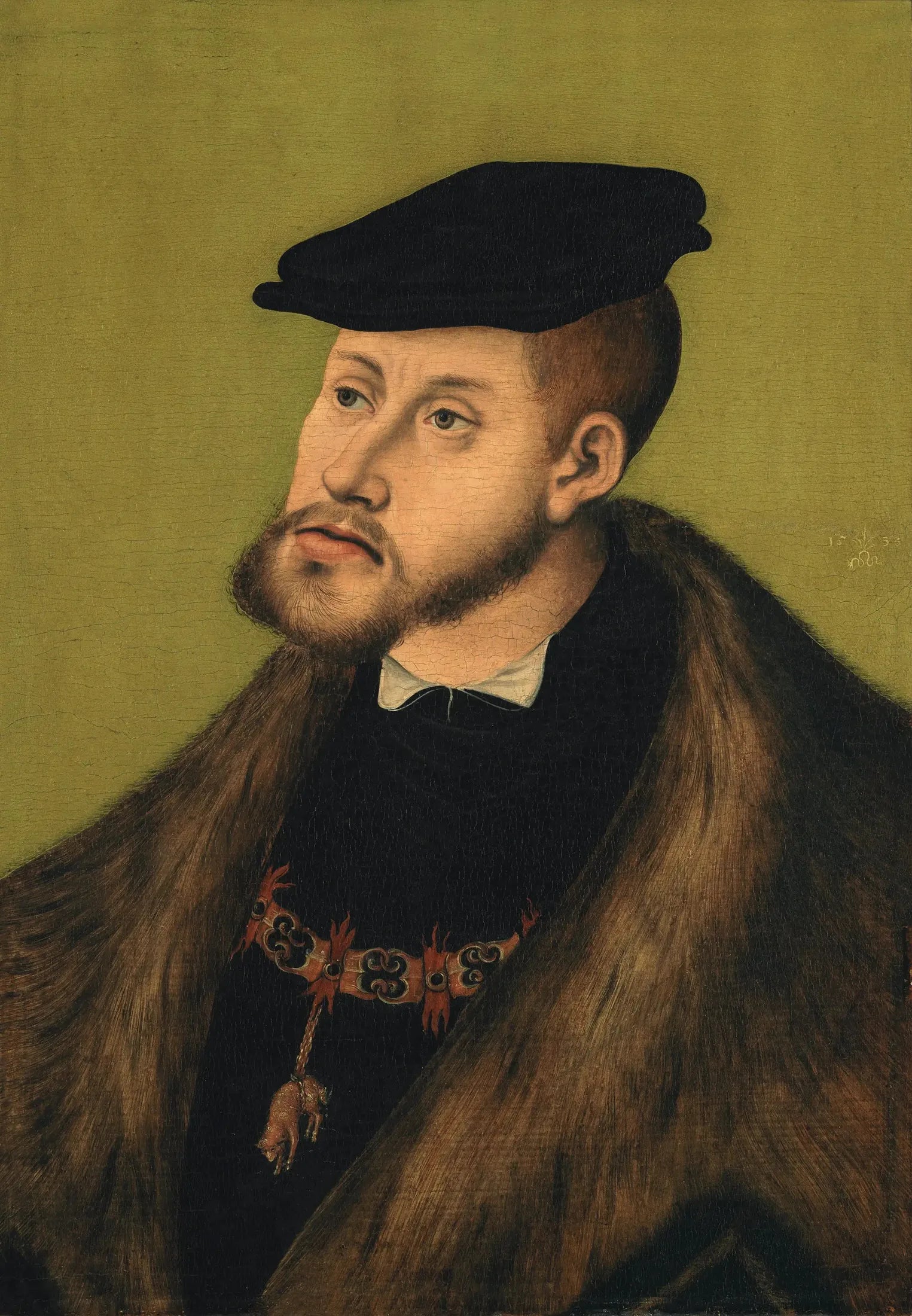 Portrait de l'empereur Charles V. - Lucas Cranach the Elder image 1 reproduction artisanale de tableau
