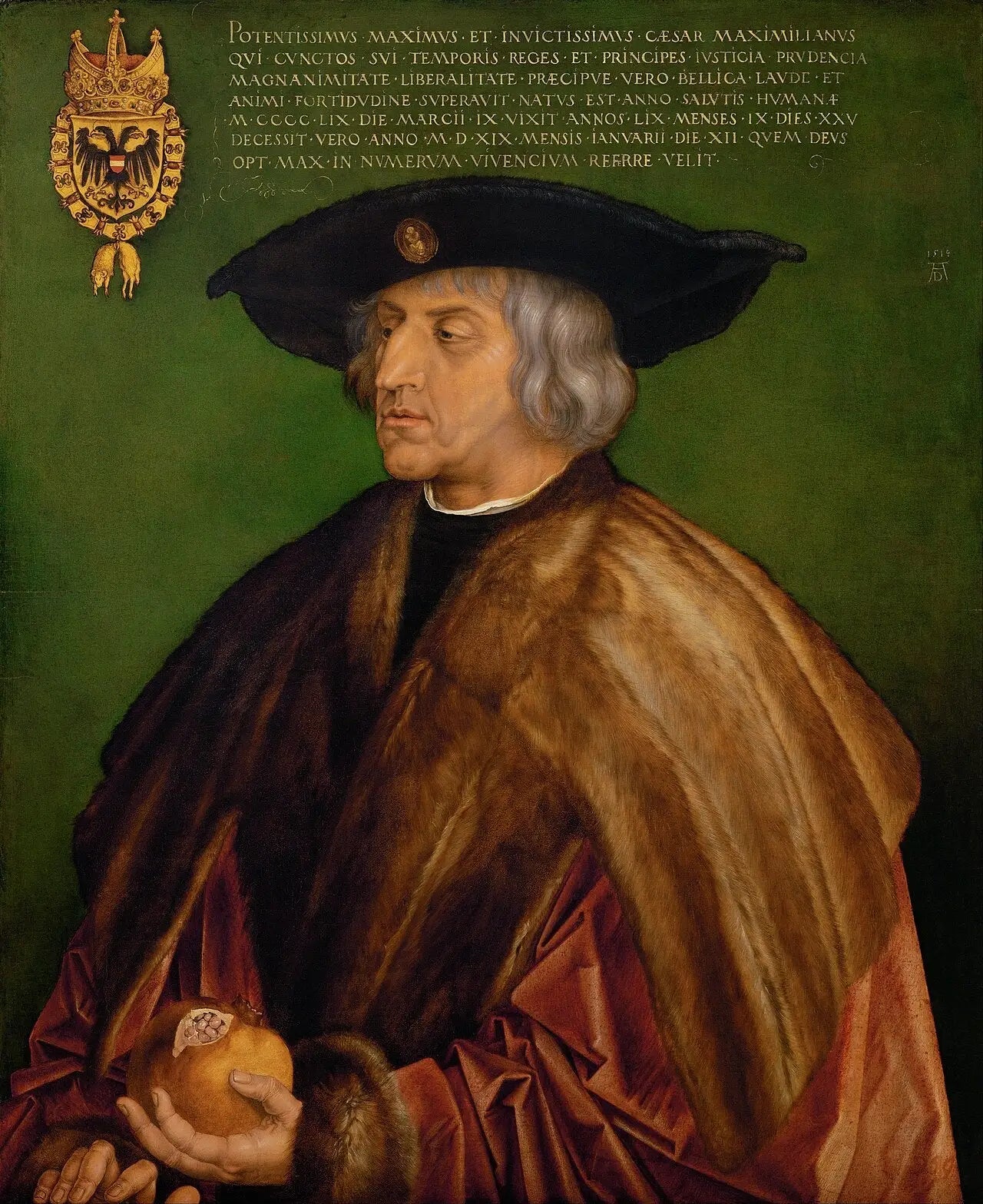 Portrait de l'empereur Maximilien Ier - Albrecht Dürer image 1 copie de tableau peinte à la main