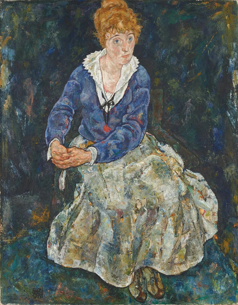 Portrait de l'épouse de l'artiste, Edith Schiele - Egon Schiele