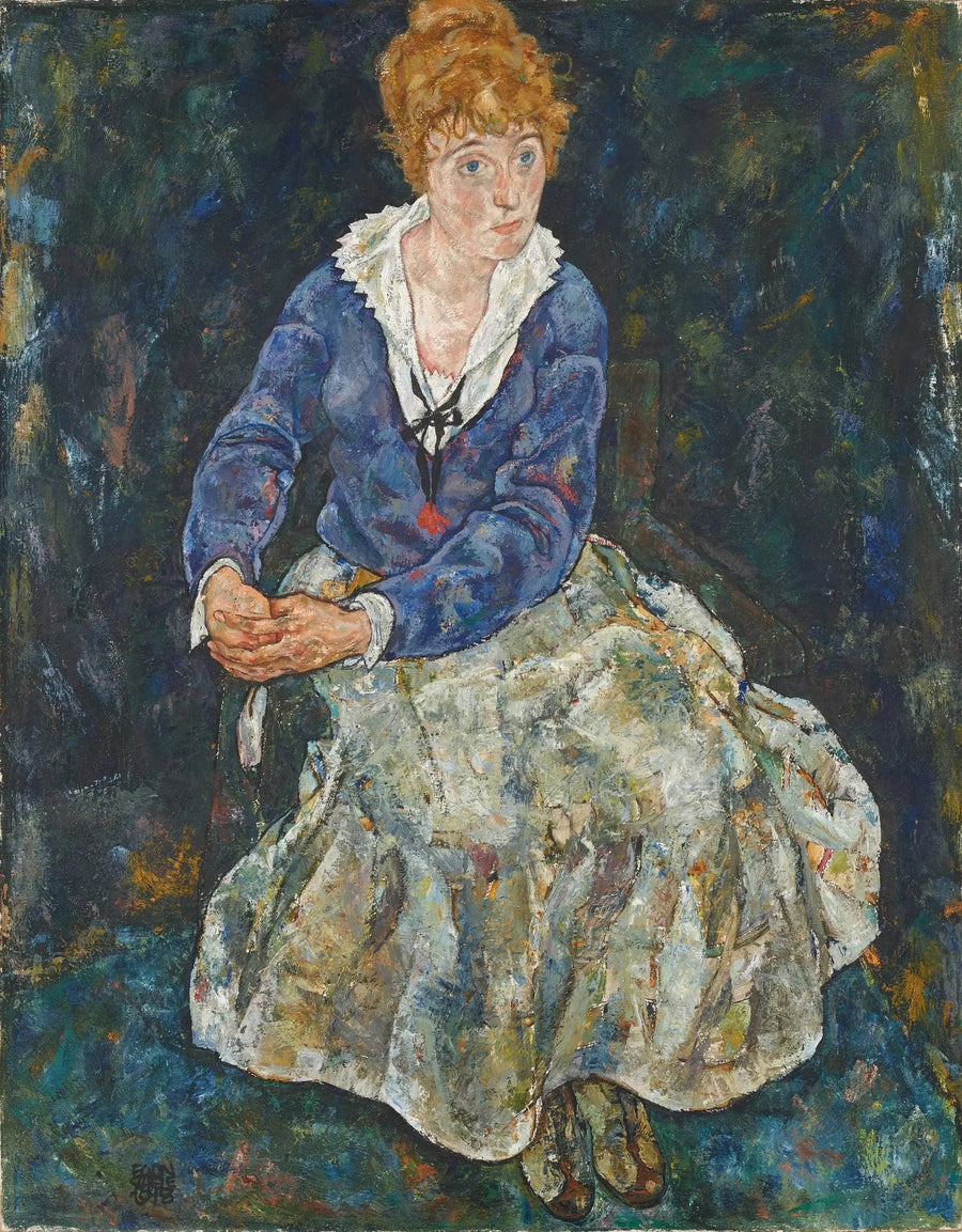 Portrait de l'épouse de l'artiste, Edith Schiele - Egon Schiele