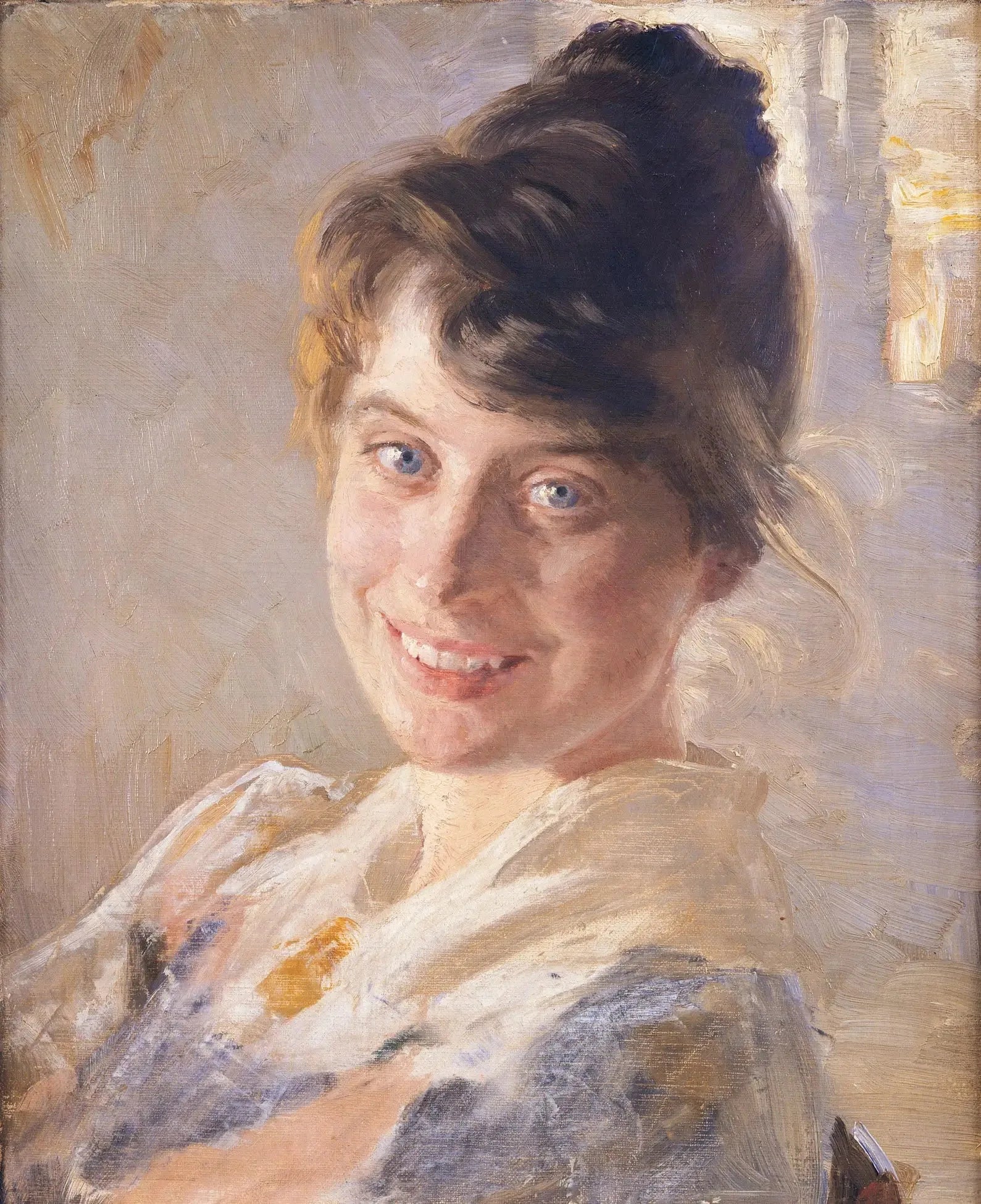 Portrait de l'épouse de l'artiste, Marie - Peder Severin Krøyer image 1 reproduction de peinture à l’huile
