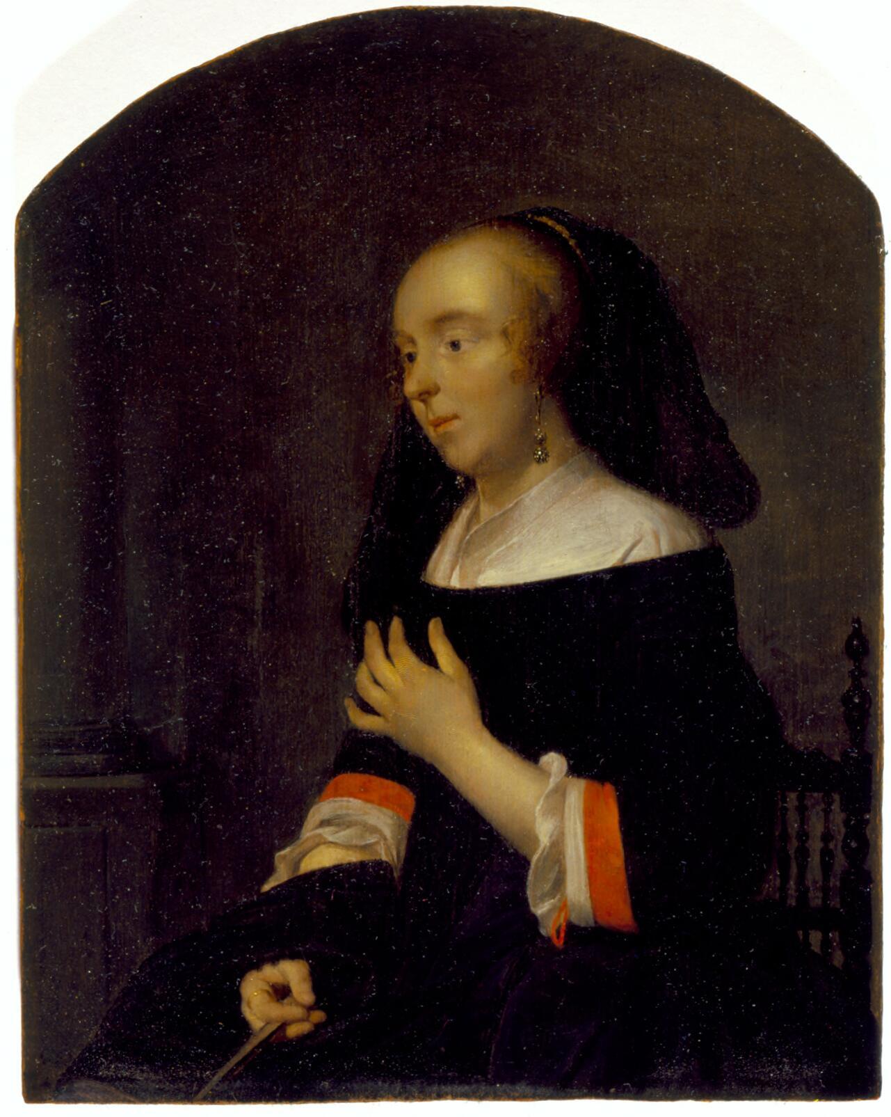 Portrait de l'épouse de Metsu - Gabriel Metsu image 1 reproduction de peinture à l’huile