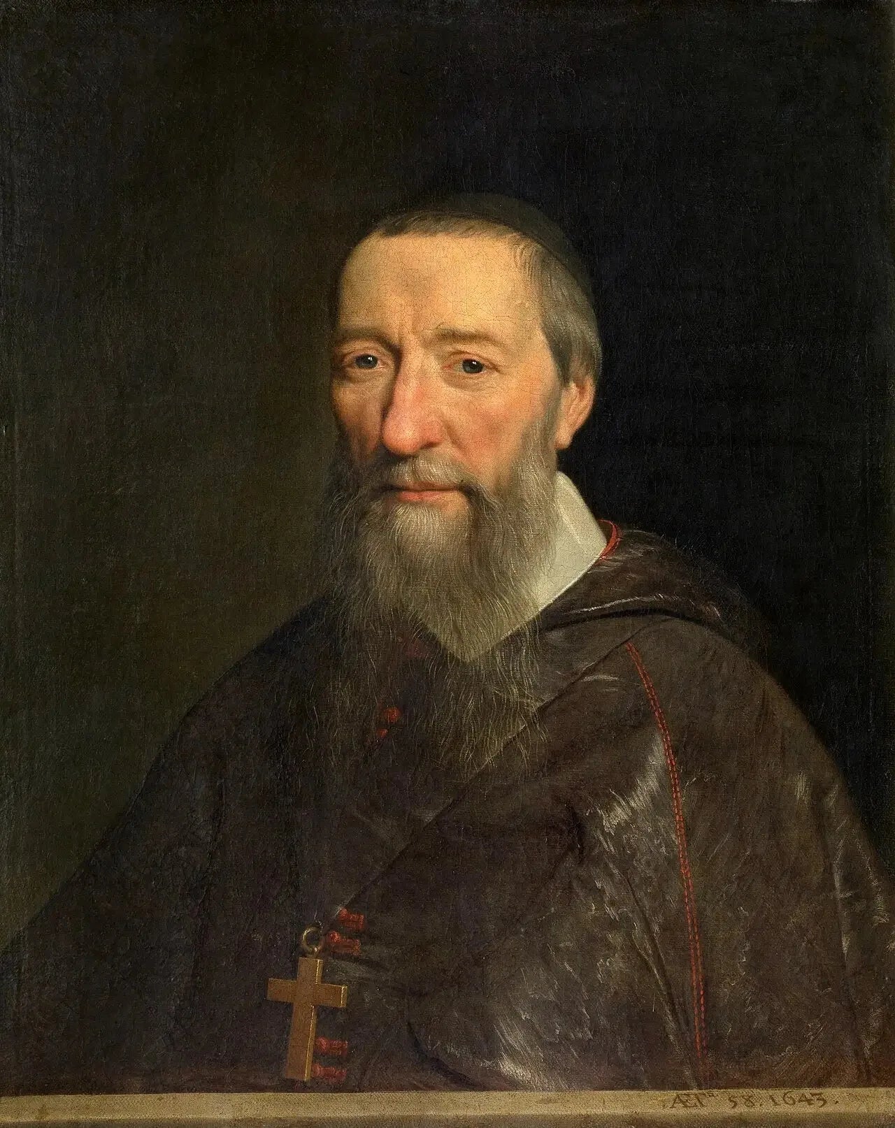Portrait de l'évêque Jean-Pierre Camus - Philippe de Champaigne image 1 copie de tableau peinte à la main