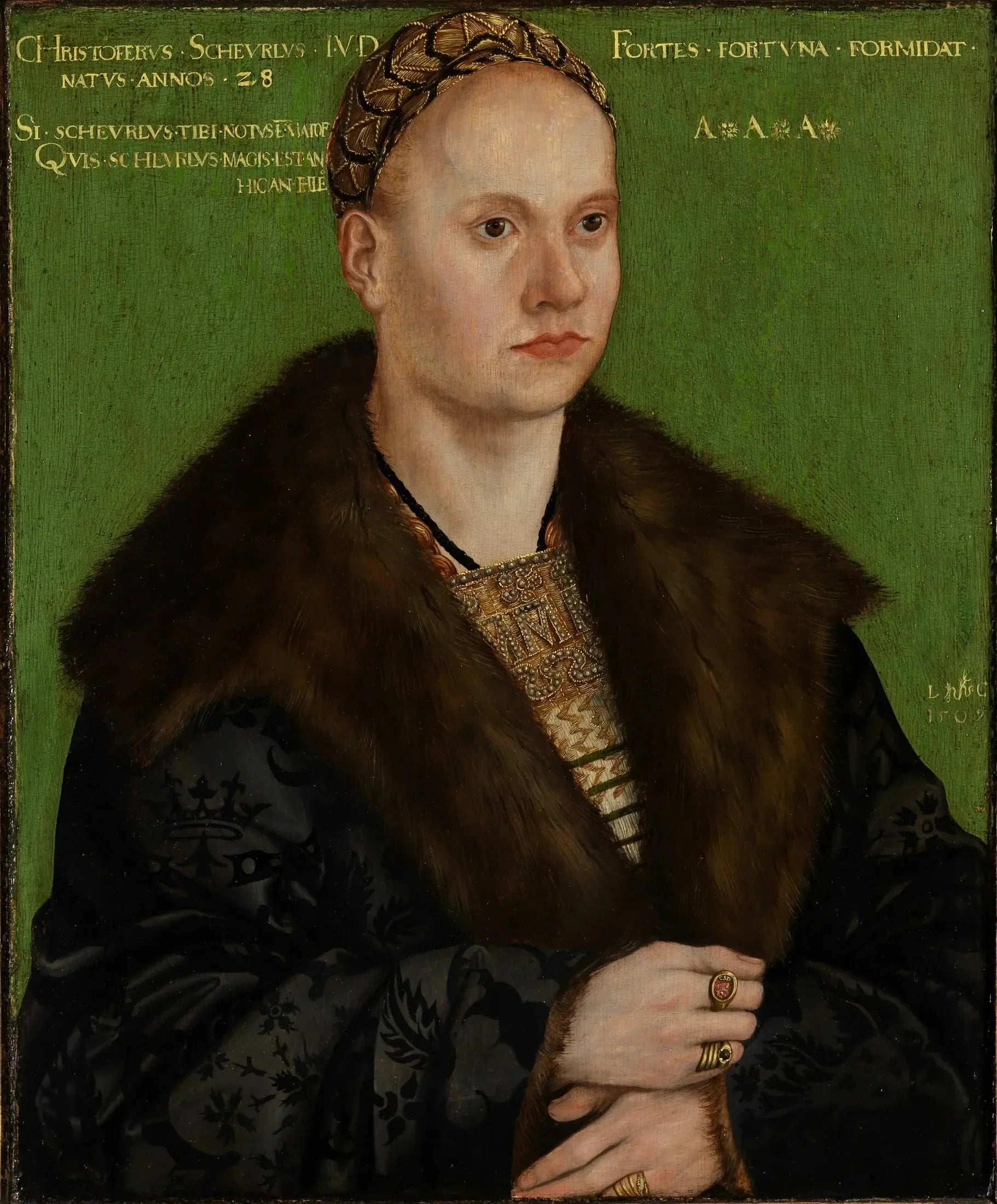 Portrait de l'humaniste Christoph Scheurl - Lucas Cranach the Elder image 1 copie peinte à la main à l’huile