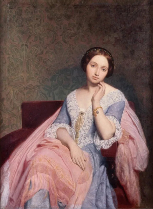 Portrait de la baronne Nathaniel de Rothschild - Ary Scheffer image 1 reproduction de peinture à l’huile