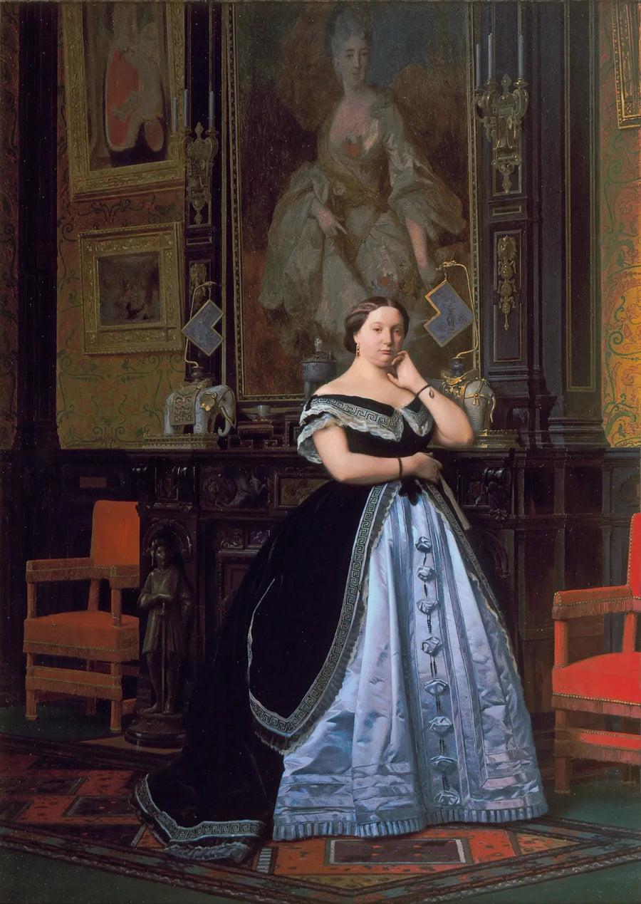 Portrait de la baronne Nathaniel de Rothschild, née Charlotte de Rothschild - Jean-Léon Gérôme