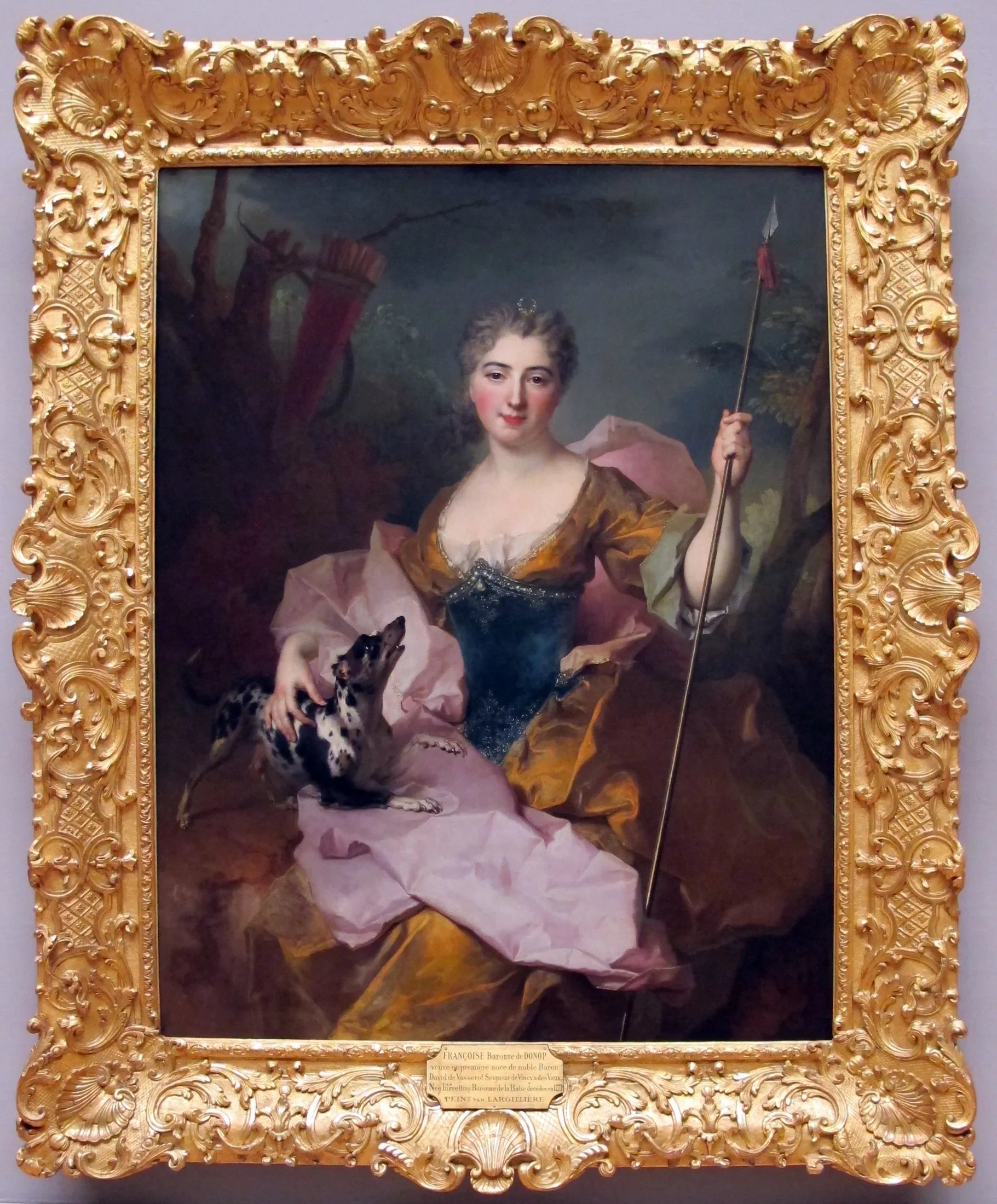 Portrait de la baronne de Vasserot en Diane - Nicolas de Largillière image 1 reproduction d’œuvre d’art à l’huile