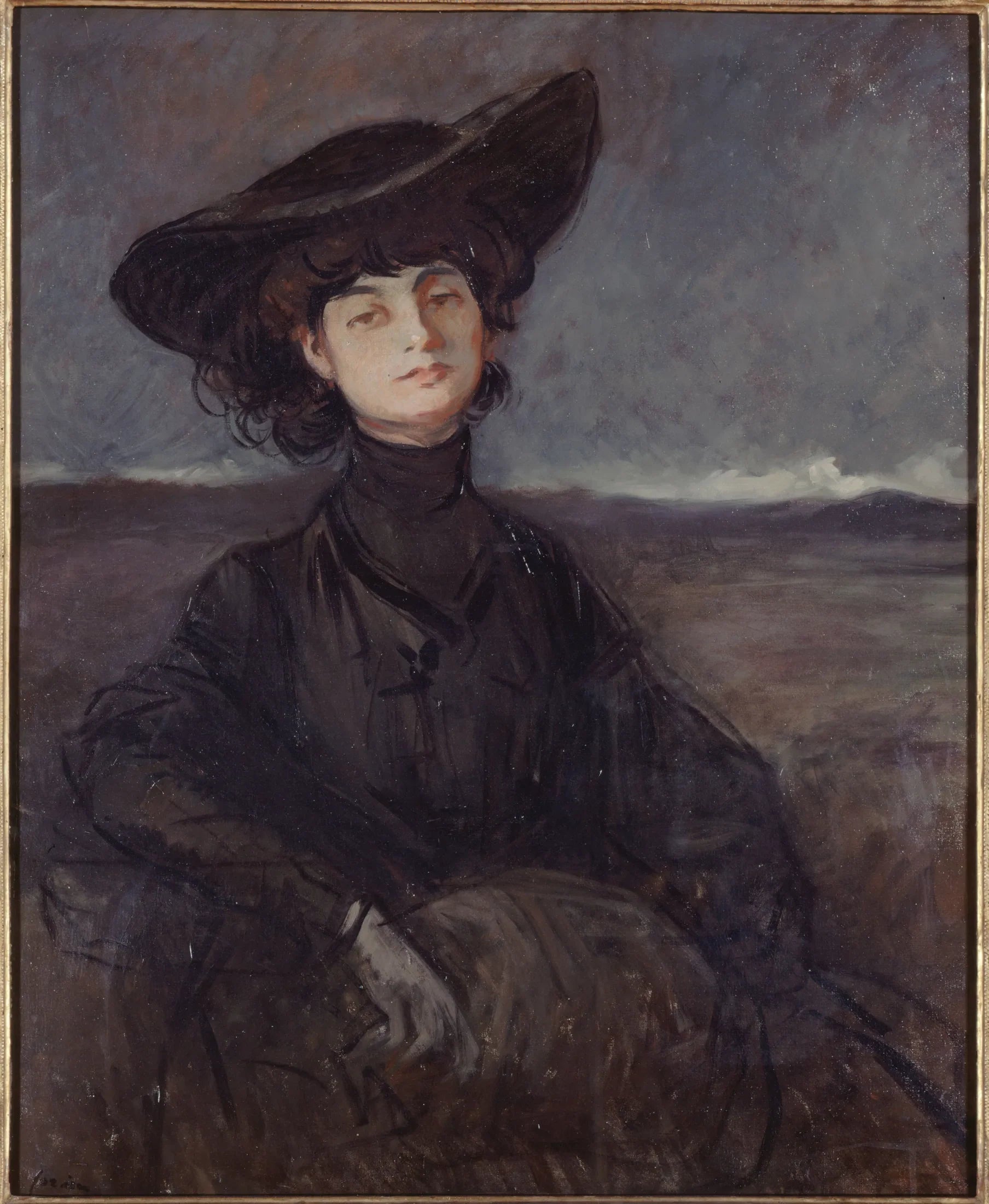 Portrait de la comtesse Anna de Noailles, née Brancovan (1876-1933), poétesse - Jean-Louis Forain image 1 reproduction réalisée par Alpha Reproduction