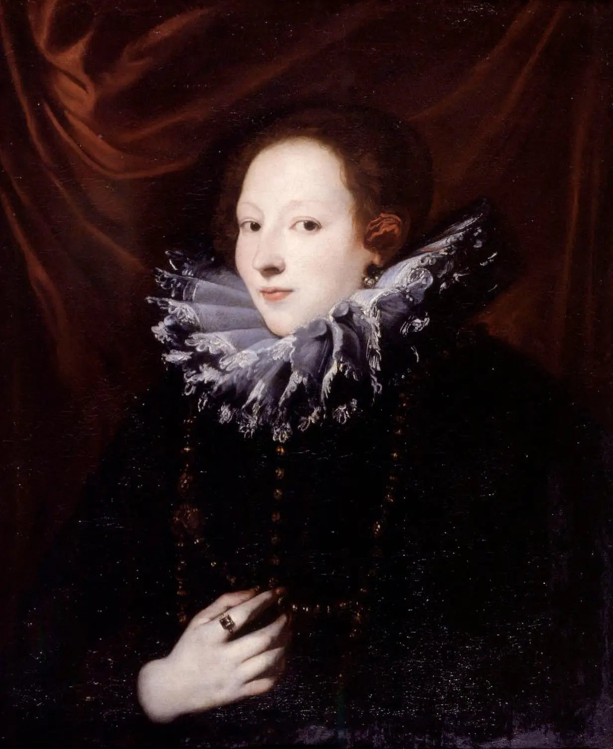 Portrait de la comtesse Antonia Demarini (?-?), épouse de Francesco Lercari, doge de Gênes - Antoine van Dyck image 1 copie peinte à la main à l’huile