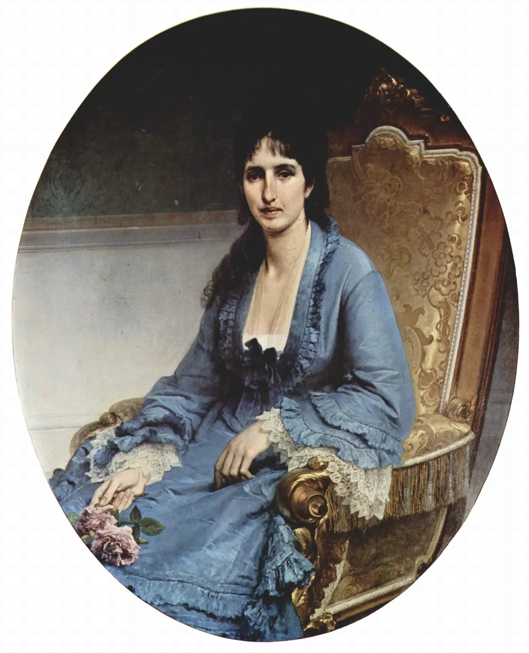 Portrait de la comtesse Antonietta Negroni Prati Morosini - Francesco Hayez image 1 copie de tableau peinte à la main