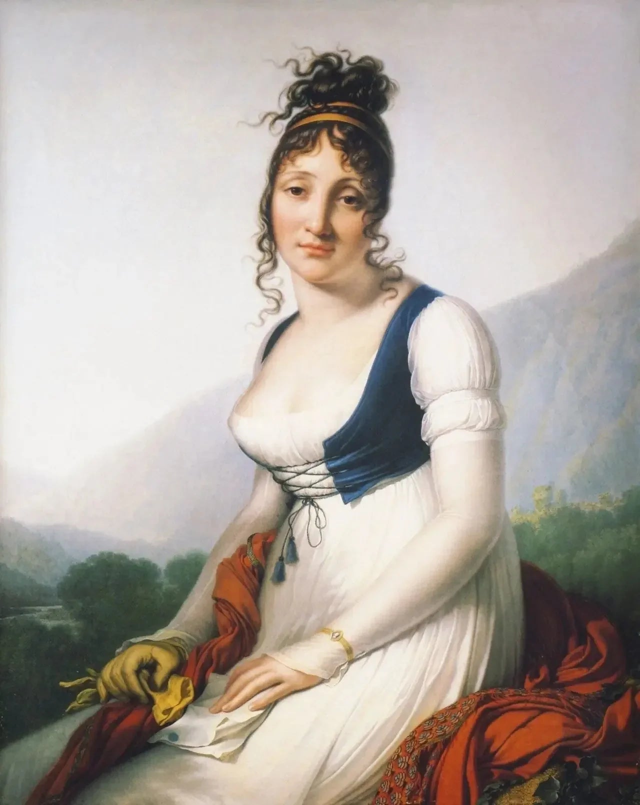 Portrait de la comtesse de Bonneval - Anne-Louis Girodet image 1 reproduction de peinture à l’huile