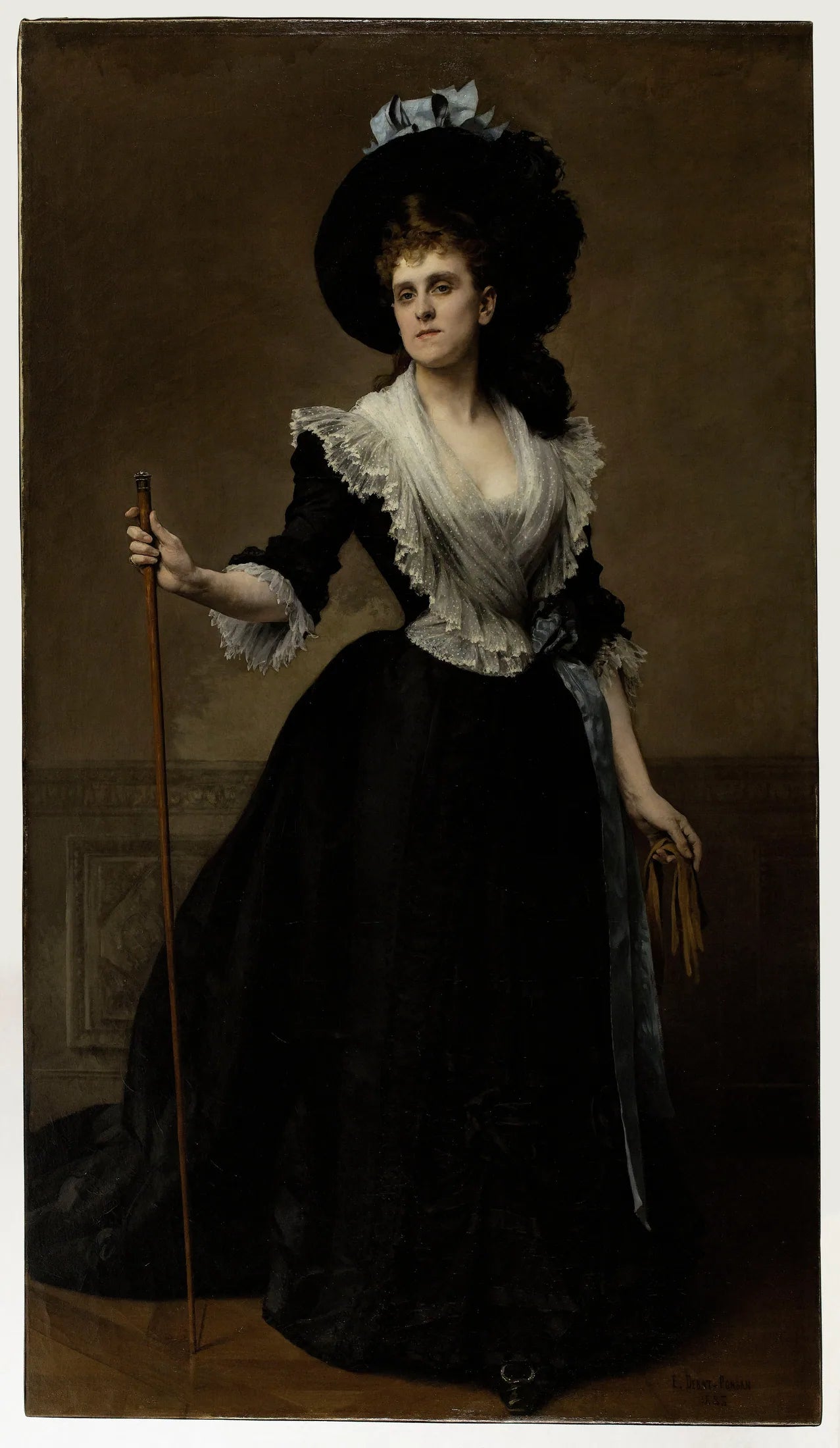 Portrait de la comtesse Edmond Récopé, née Malher - Édouard Debat image 1 copie de tableau peinte à la main
