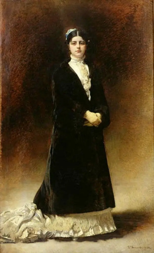 Portrait de la comtesse Emanuella Pignatelli Potocka - Léon Bonnat image 1 reproduction de peinture à l’huile