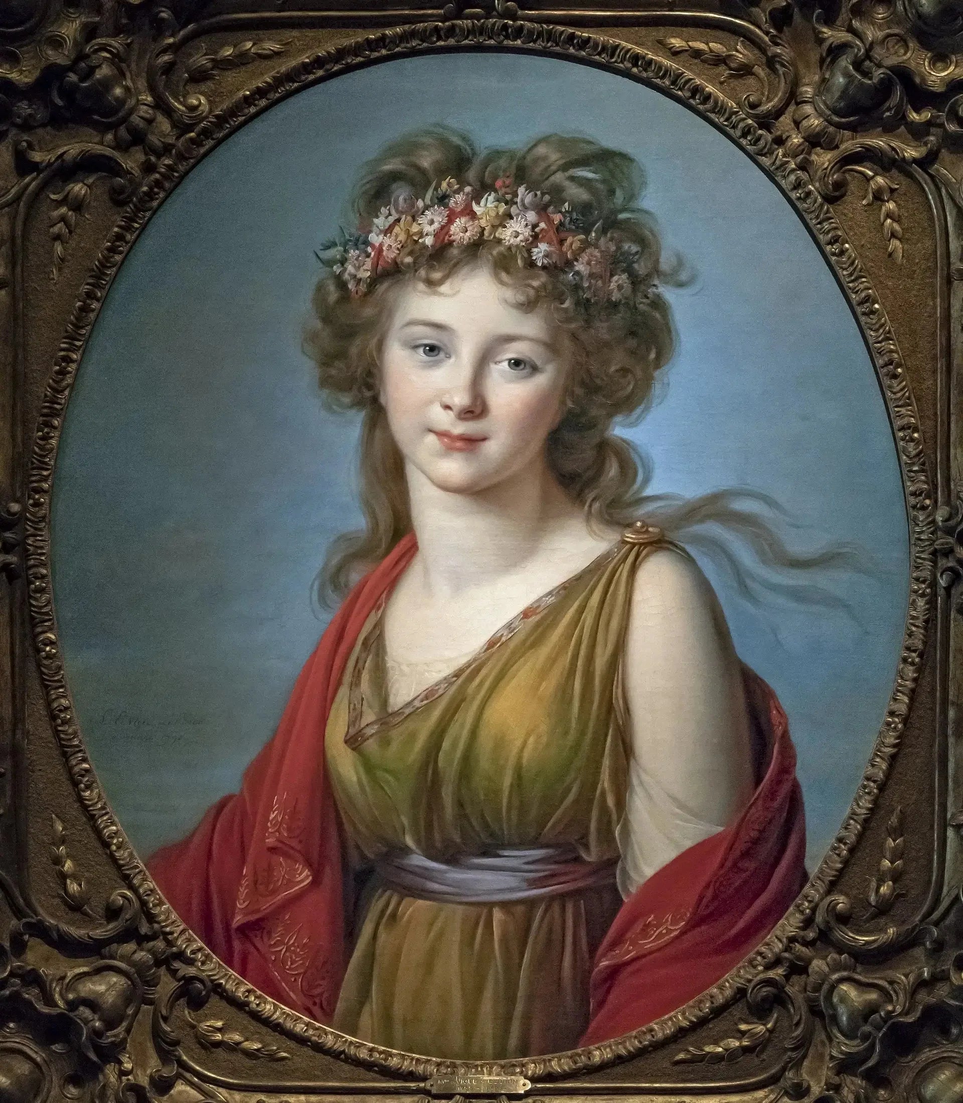 Portrait de la comtesse Kagenek en Flore - Élisabeth Vigée Le Brun image 1 reproduction de peinture à l’huile